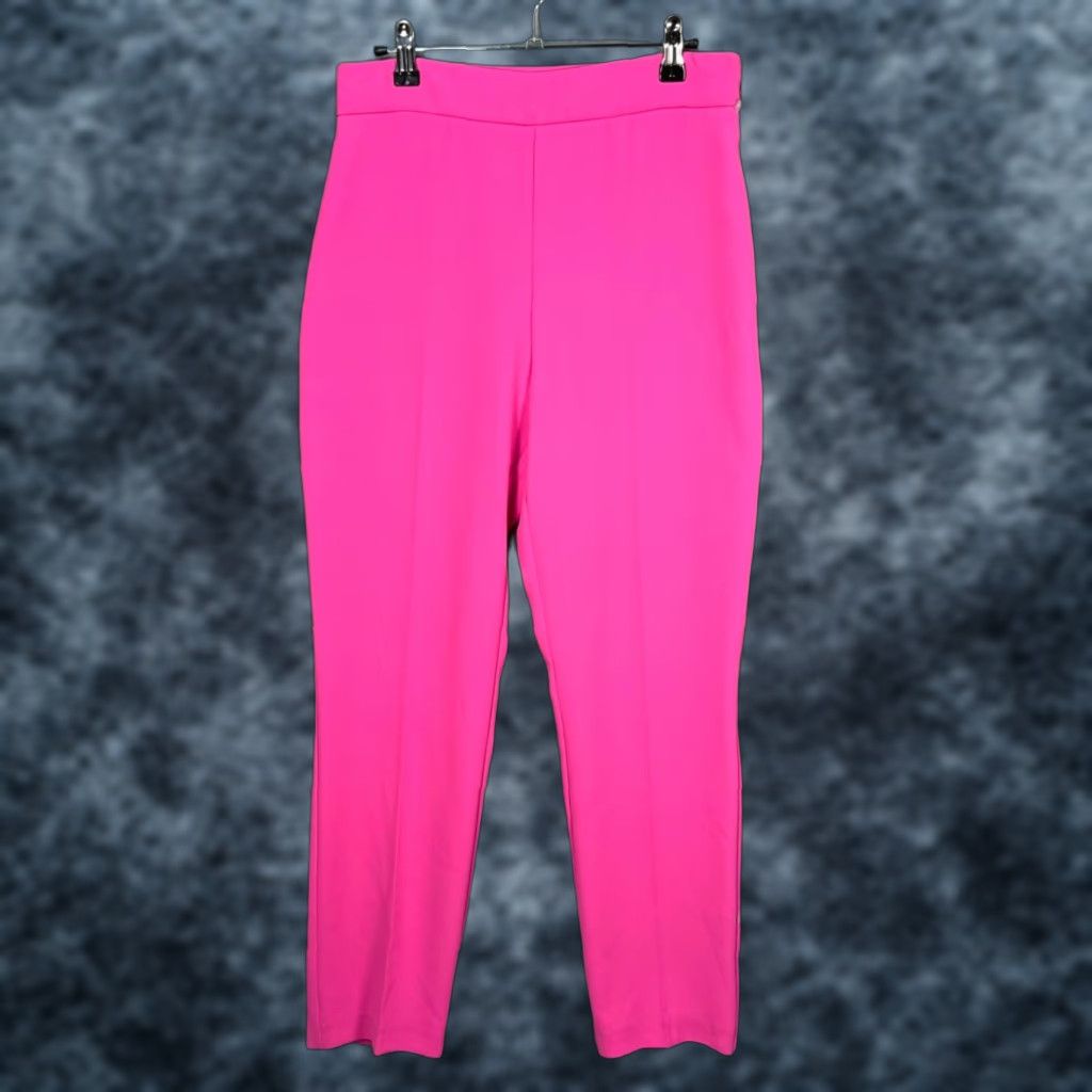 Pinko PINKO Pants Womens 8 High-Waist Tapered Polyester Made In Italy Pink Dress Pants Womens 8 Inseam 28 in Paperwork? Size 30" / US 8 / IT 44 - 1 Thumbnail