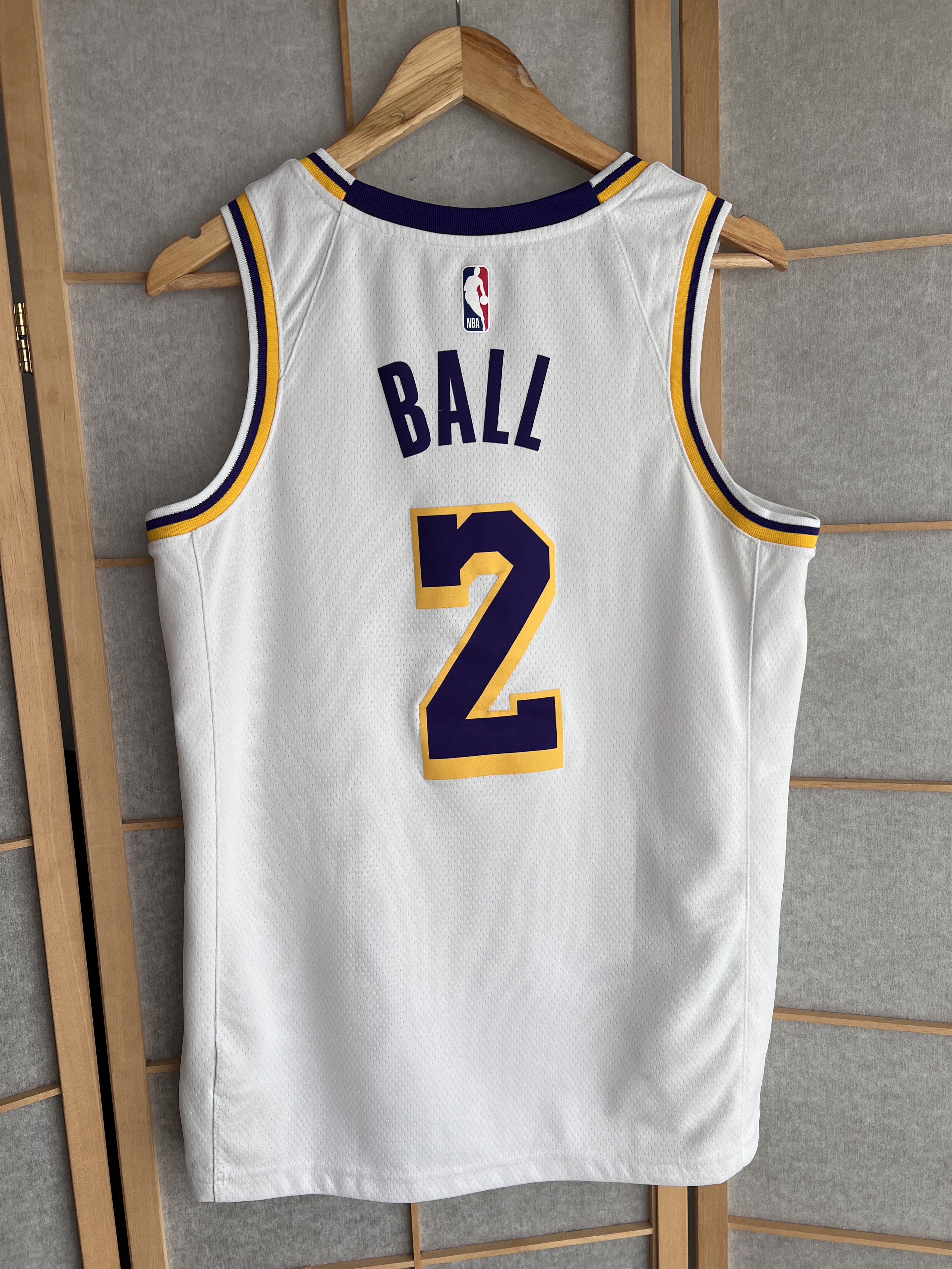 Nike RARE! Nike LA Lakers #2 Ball jersey NBA mesh basketball home Size US M / EU 48-50 / 2 - 3 Thumbnail