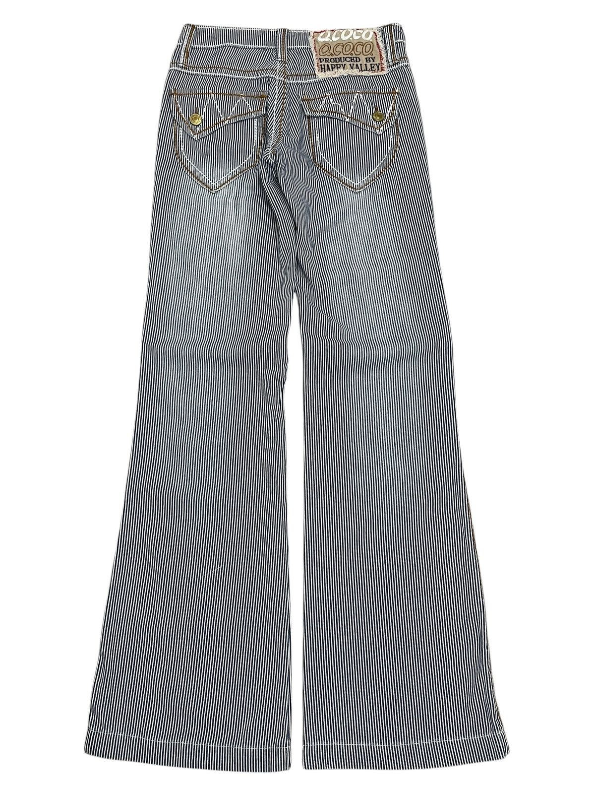 Japanese Brand Q.Coco Hickory Hard Stiching Old Money Flare Denim Size 26" / US 2 / IT 38 - 2 Thumbnail