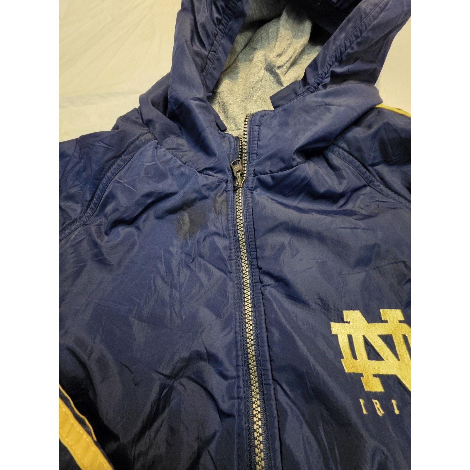 Adidas Vintage Adidas Notre Dame Reversible Jacket Mens L Full Zip Size 40 - 3 Thumbnail