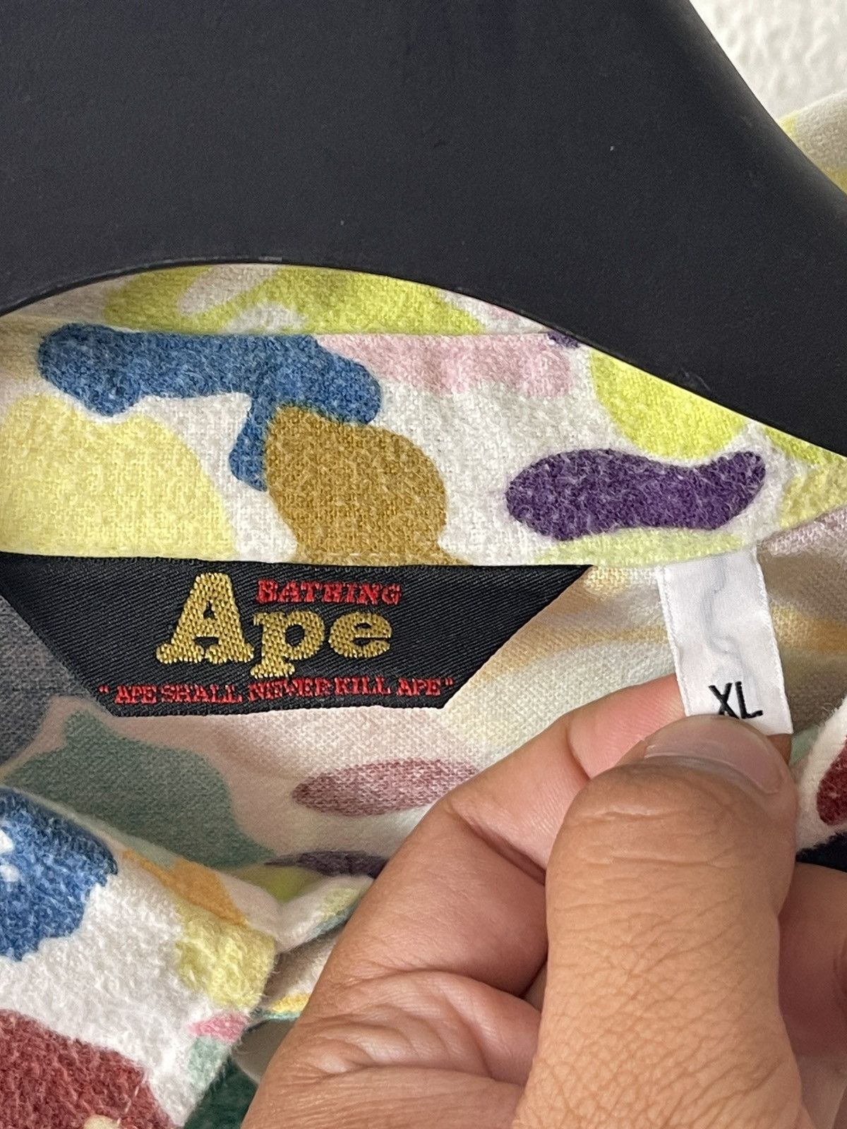 Bape OG Bape Multi Camo Longsleeve Button Shirt Size US XL / EU 56 / 4 - 6 Thumbnail