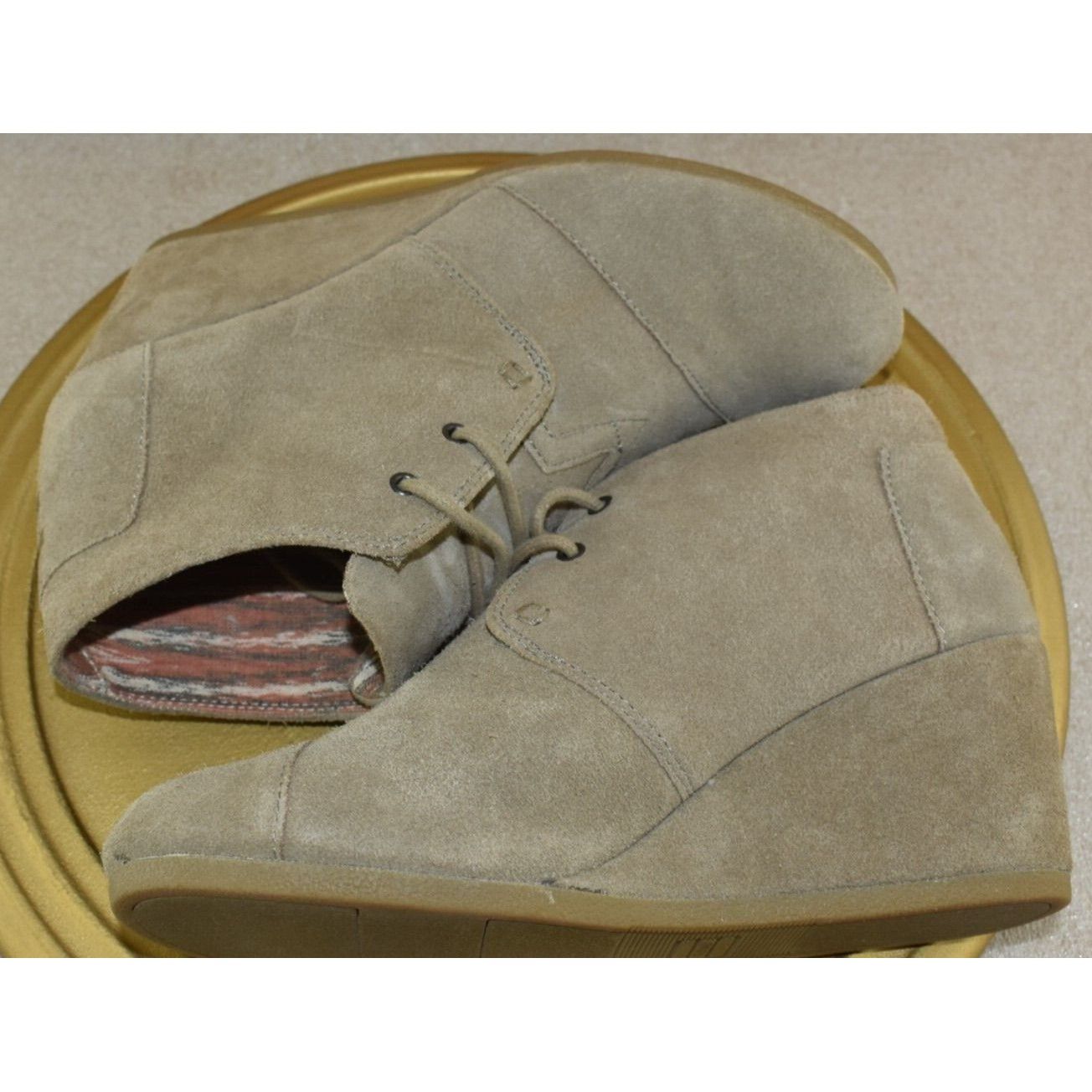 Toms Toms Womens Desert Ankle Bootie Wedge Lace Up Brown Suede Ca Size US 9.5 / IT 39.5 - 6 Thumbnail