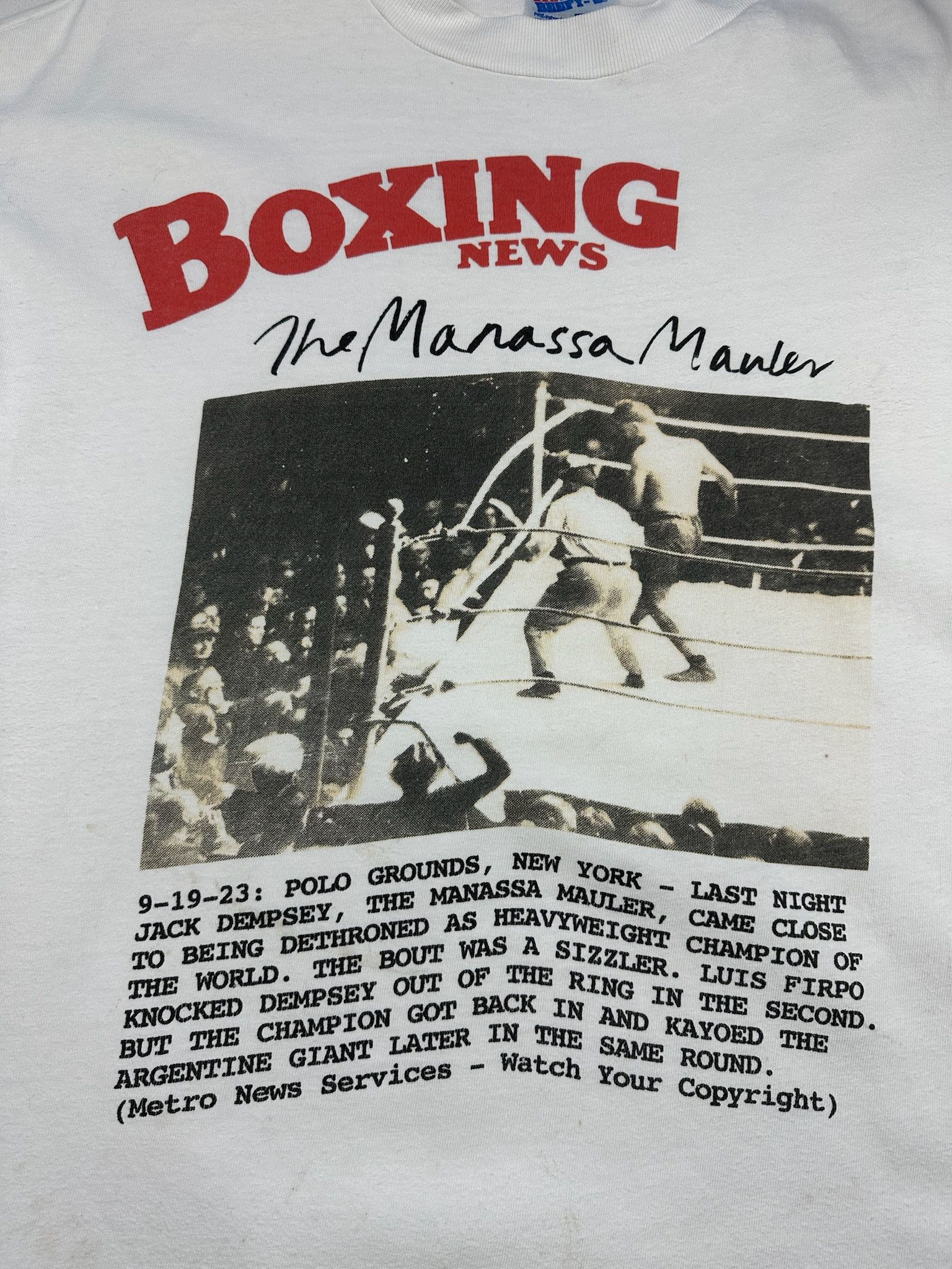 Rap Tees Vintage Jack Dempsey like Muhammad Ali Mike Tyson Boxing tee Size US XL / EU 56 / 4 - 6 Thumbnail