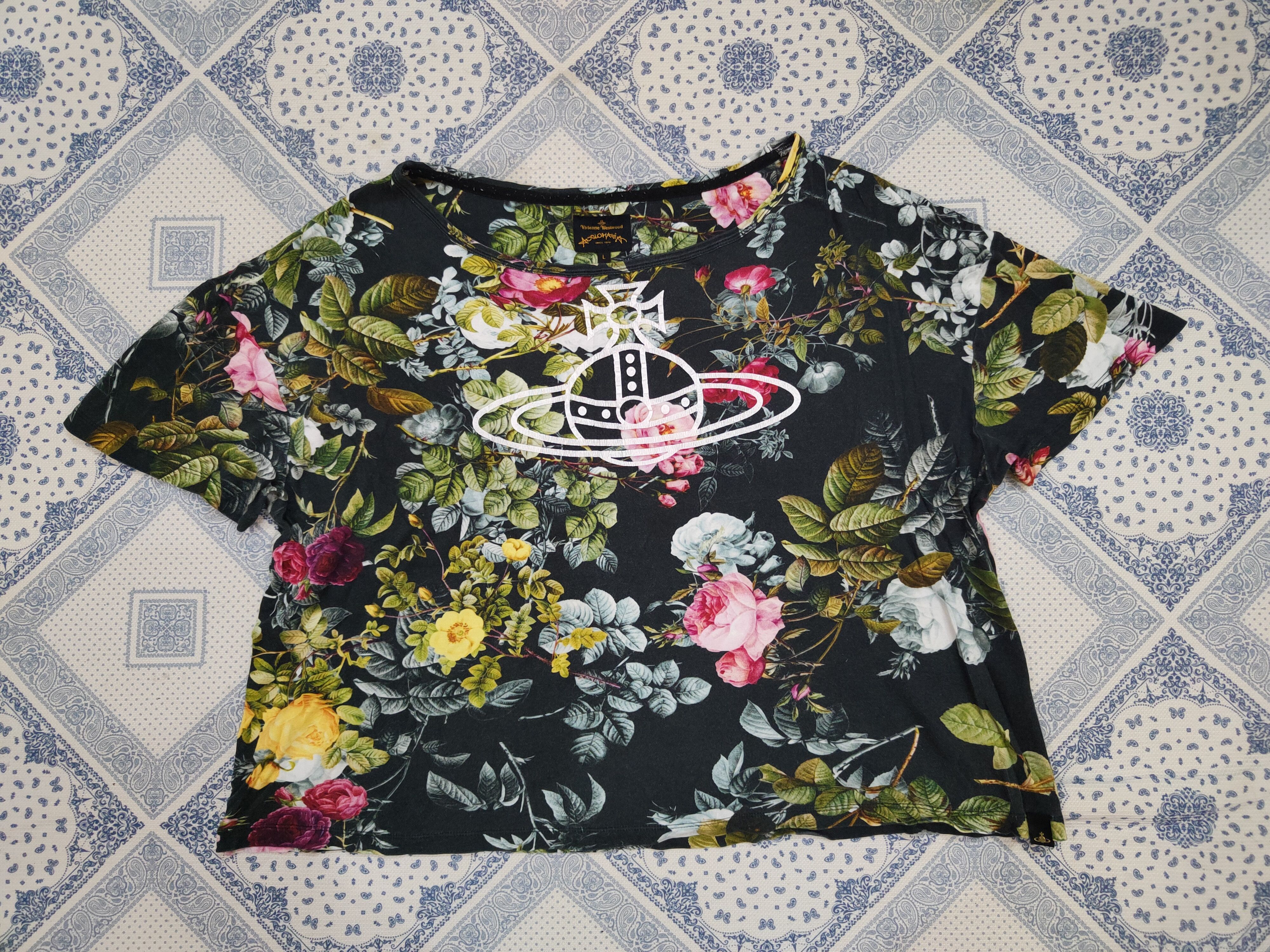Vivienne Westwood Floral Orb Crop T shirt