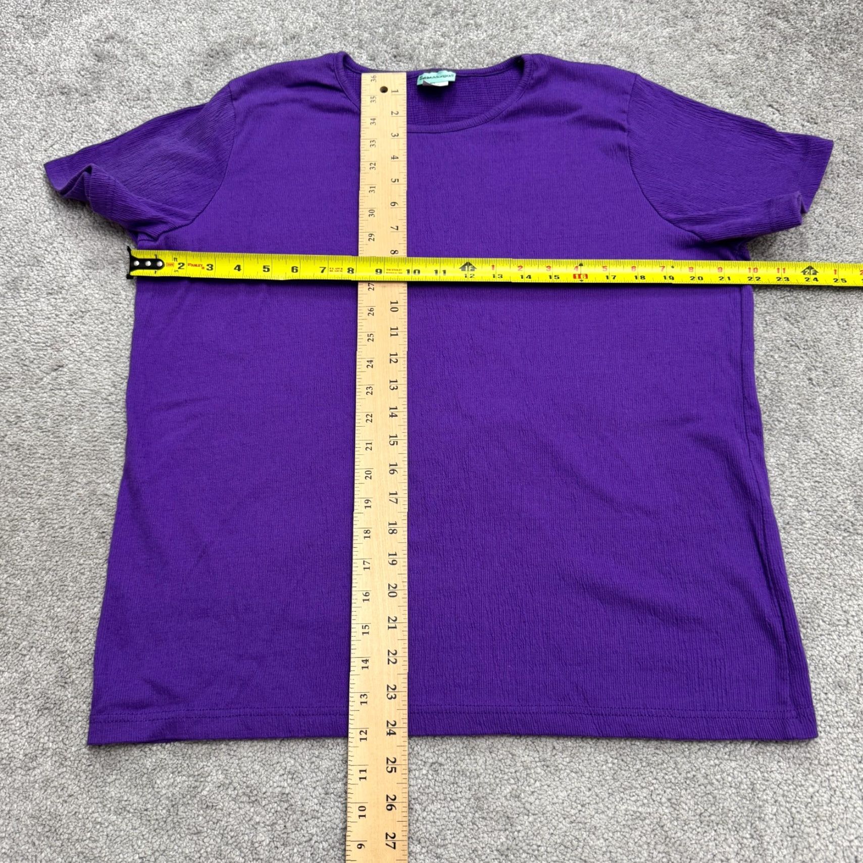 Vintage VINTAGE Sara Morgan T-Shirt Womens Large Purple Knit Basic Crew Neck Tee 90s Classic Retro Shirt Size L / US 10 / IT 46 - 7 Thumbnail