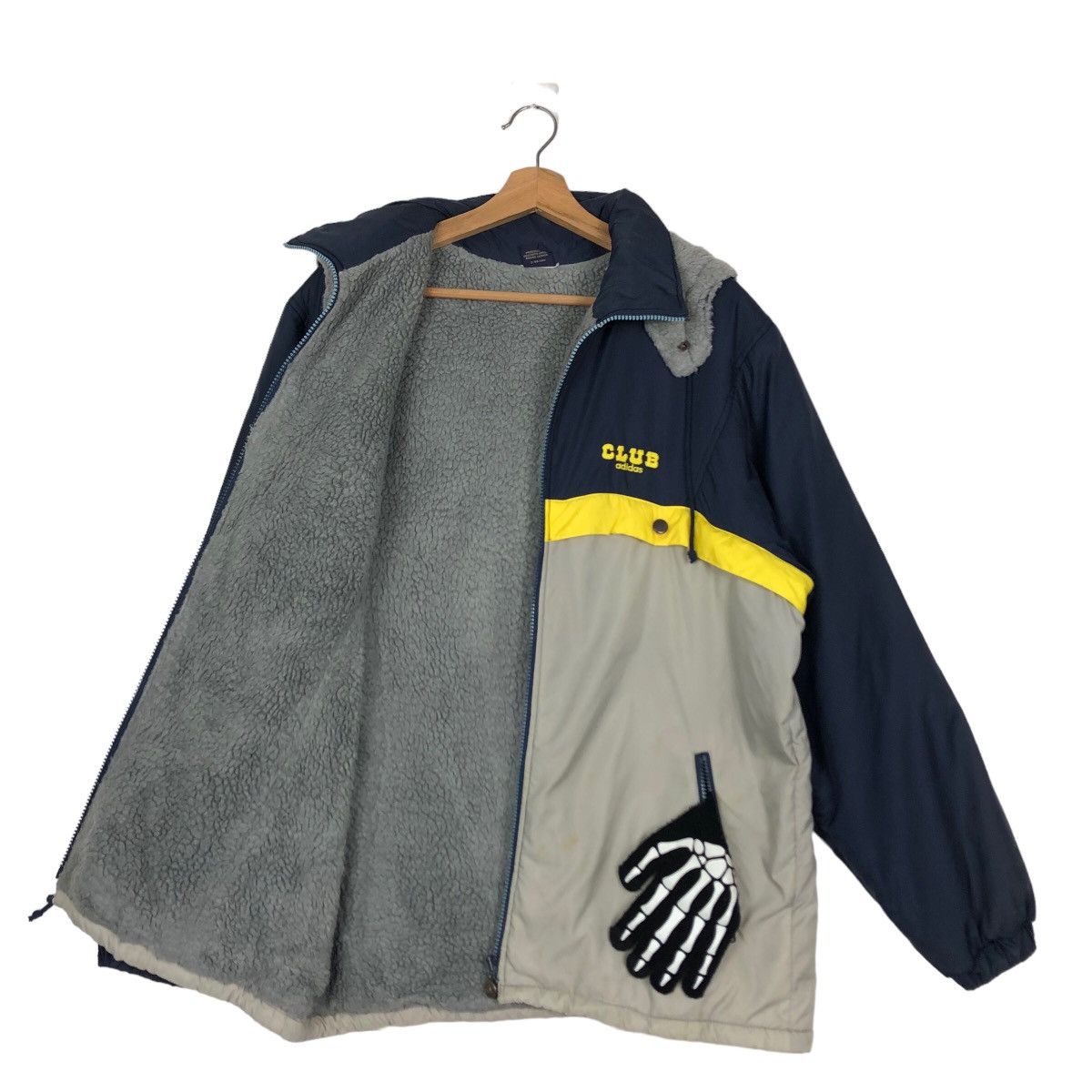Adidas 🔥90’s Vintage Adidas Club Bomber Jacket Sherpa Lining Size US M / EU 48-50 / 2 - 10 Thumbnail