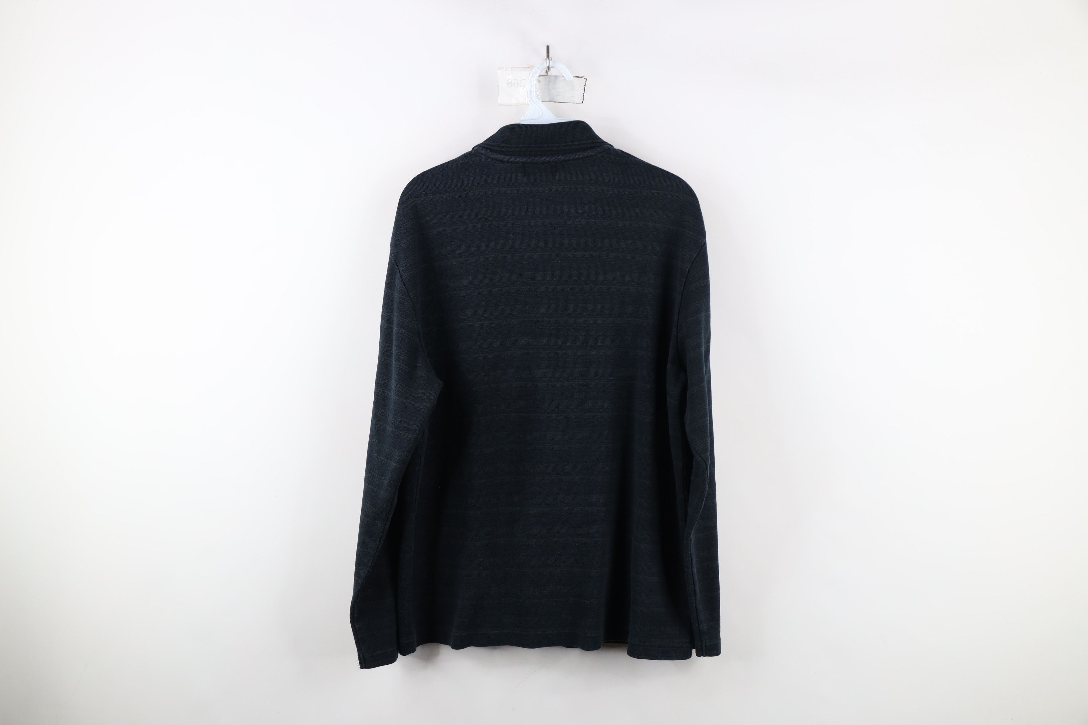 Vintage Vintage 90s Streetwear Thermal Knit Long Sleeve Rugby Polo Size US L / EU 52-54 / 3 - 10 Thumbnail