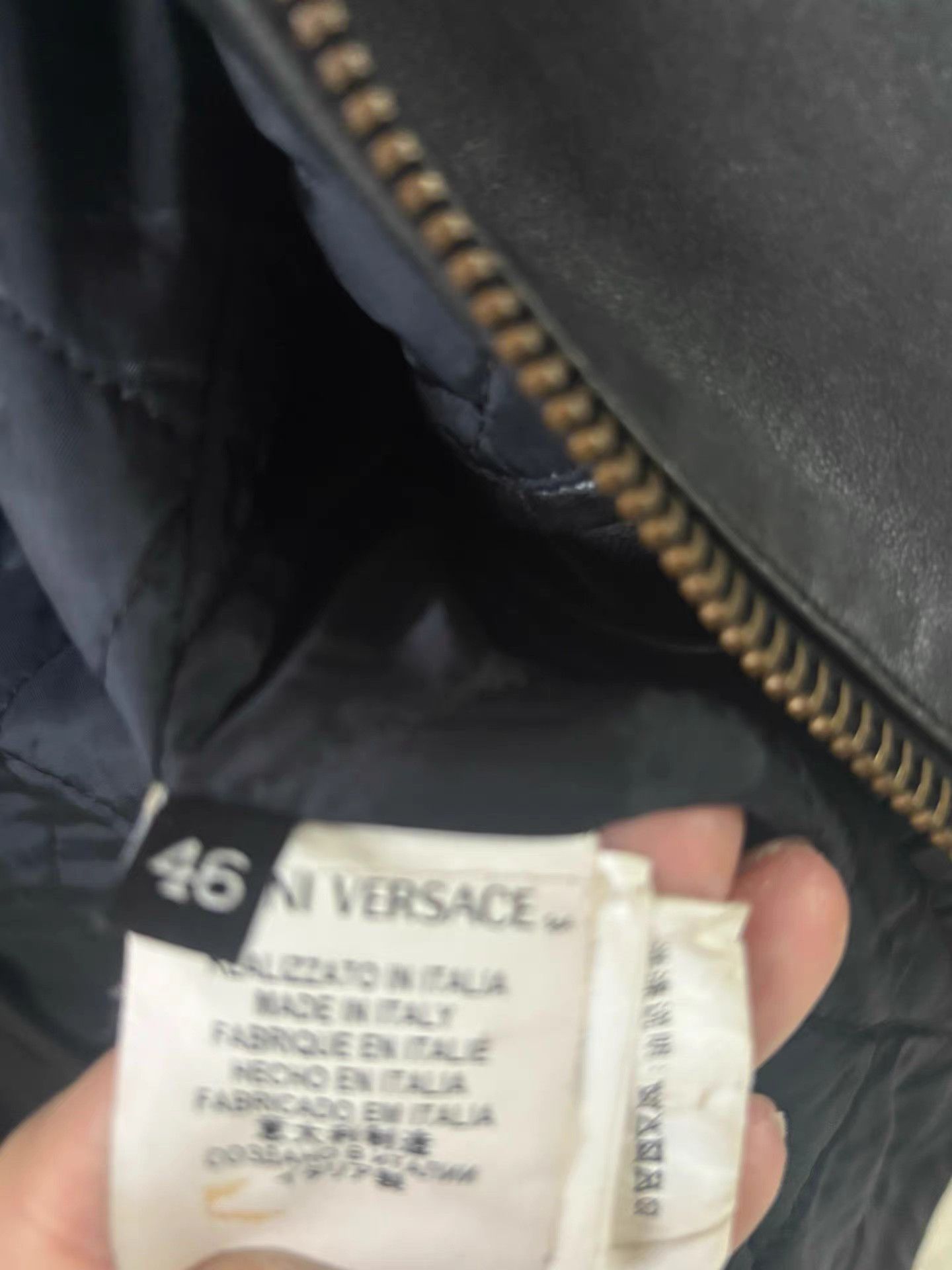 Versace Versace Men's Black Lambskin Leather Jacket K18 Size US S / EU 44-46 / 1 - 3 Thumbnail