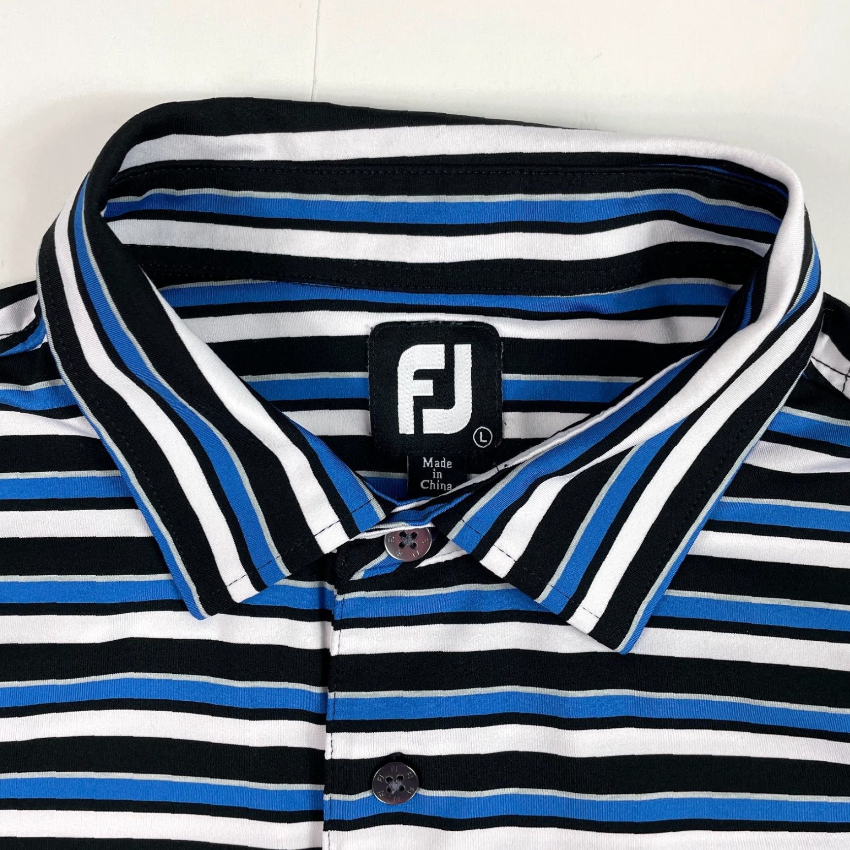 Footjoy FootJoy Polo Shirt Mens Large Blue Short Sleeve Stretch Golfing Outdoors Shirt Size US L / EU 52-54 / 3 - 7 Thumbnail