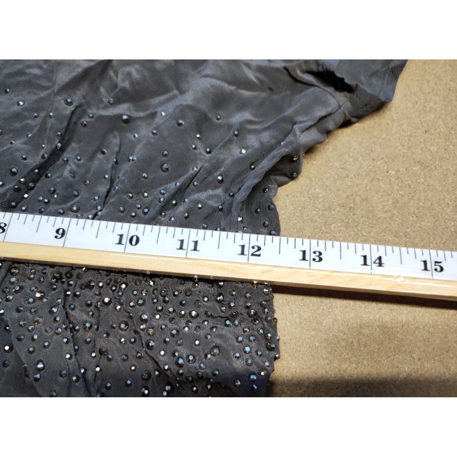 Vintage Rosemunde Copenhagen Dress Womens Size 36 Gray 100% Silk Knee Length Short Sleeve Round Neck Wool? Embroidered Elastic Waist Wrap Dress Ladies Size XS / US 0-2 / IT 36-38 - 7 Thumbnail