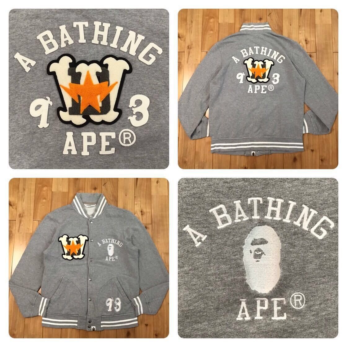 Bape × Nigo BAPE STA LOGO patch sweat varsity jacket a bathing ape star Size US M / EU 48-50 / 2 - 1 Thumbnail