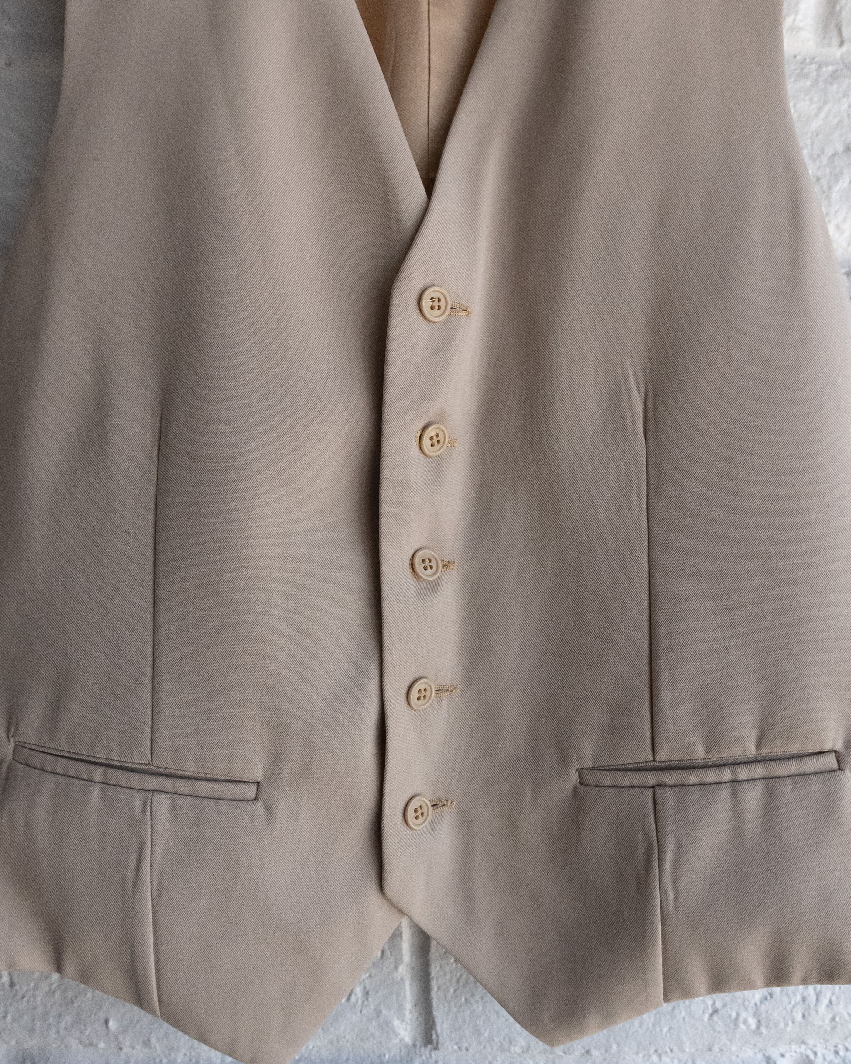 Levi's Vintage 90s Levi's Panatela Button Up Vest Beige Men's 38R Size 38R - 2 Thumbnail