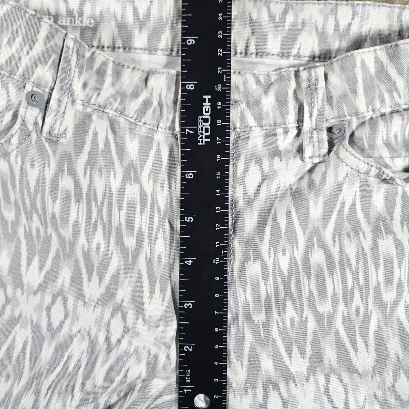 Ann Taylor Ann Taylor LOFT Modern Skinny Ankle White Geometric Jeans Size 6 Women Slim 5-Pocket Denim Size 28" / US 6 / IT 42 - 7 Thumbnail