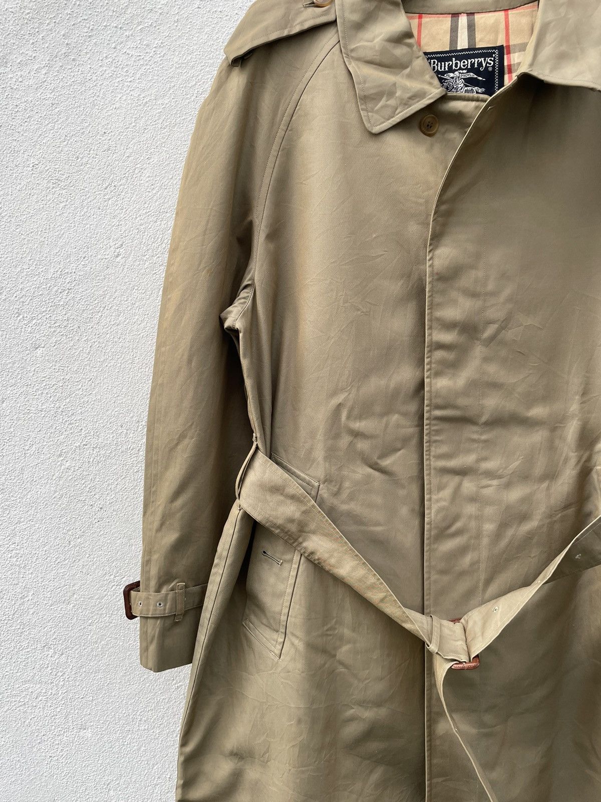 Burberry Prorsum × Vintage Vintage Burberrys Nova Check Trench Jacket Size US L / EU 52-54 / 3 - 4 Thumbnail