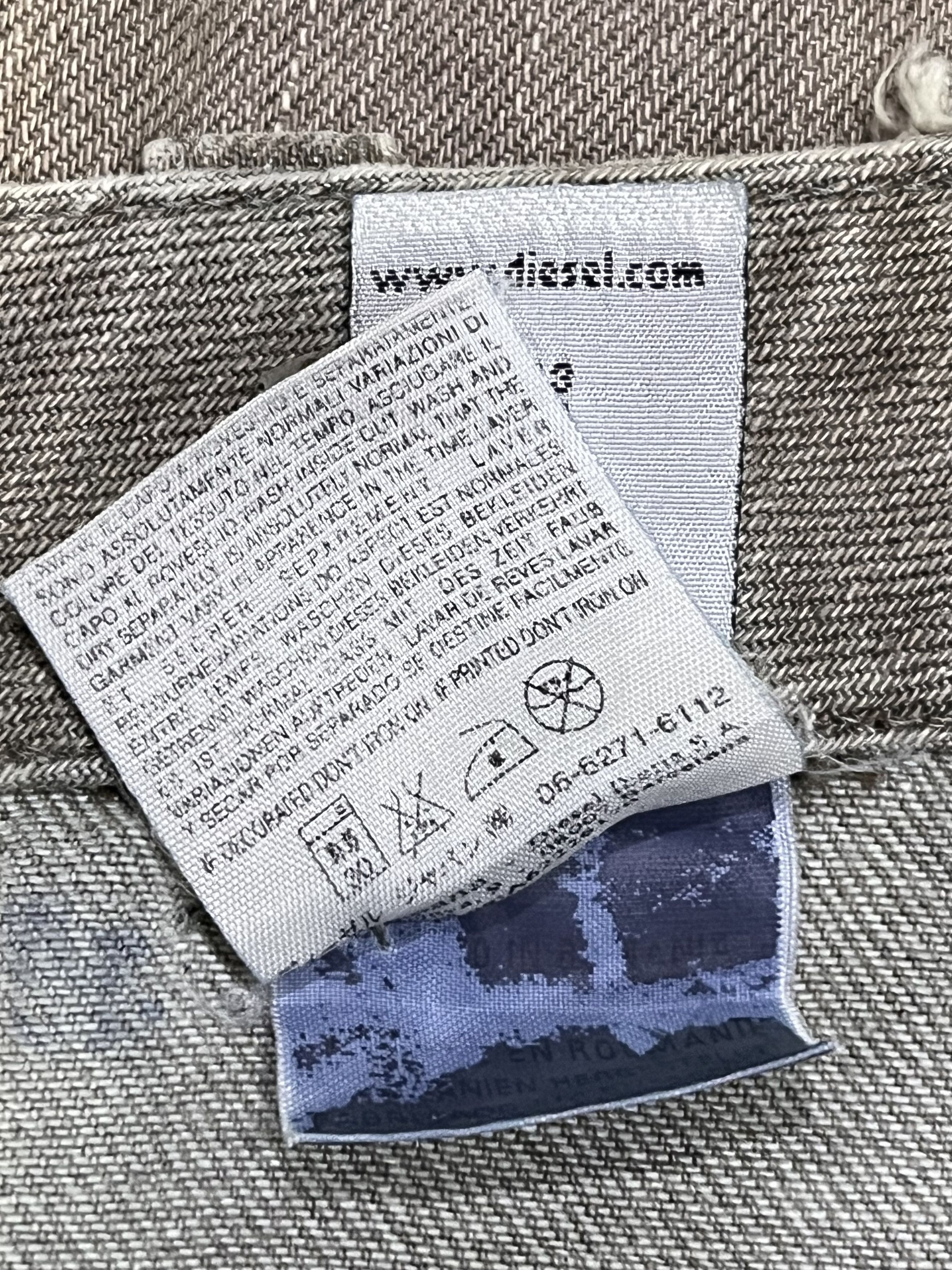 Diesel 🔥Vintage DIESEL BUSH PANTS Distressed FLARE Denim ITALY Size US 31 - 13 Thumbnail