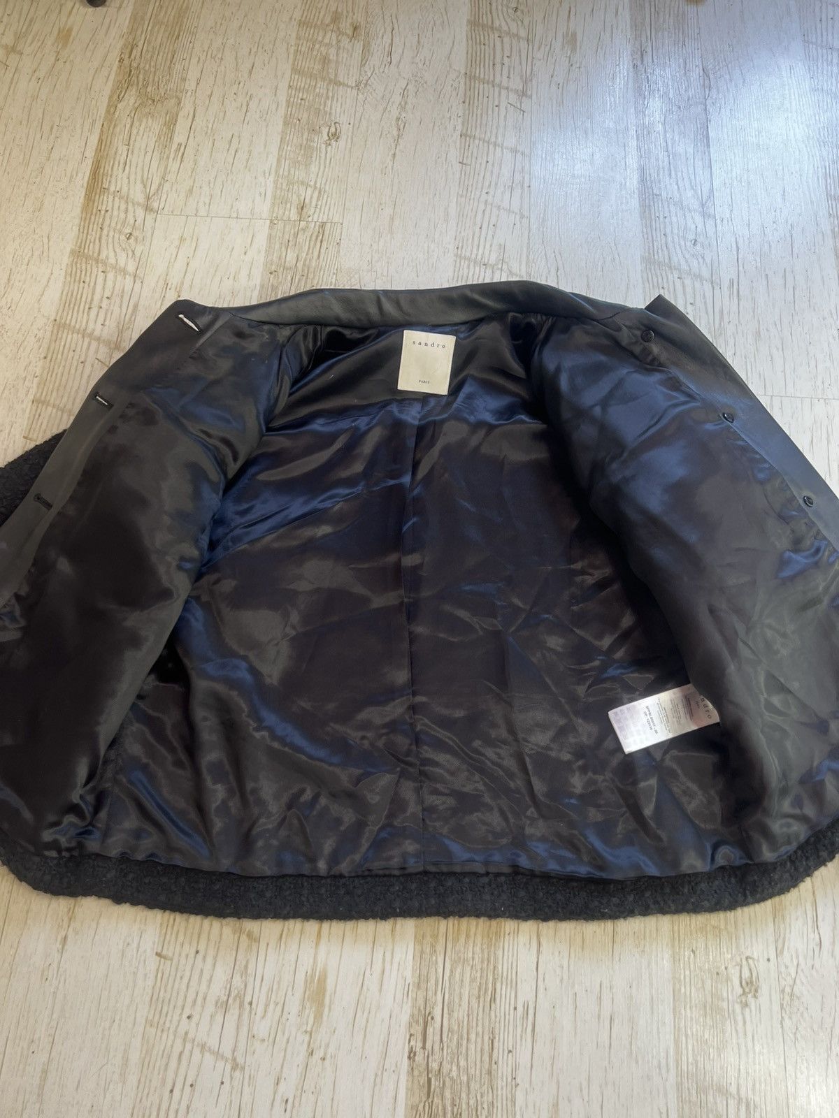 Sandro Sandro Tweed Jacket with Leather Details Size S / US 4 / IT 40 - 8 Thumbnail