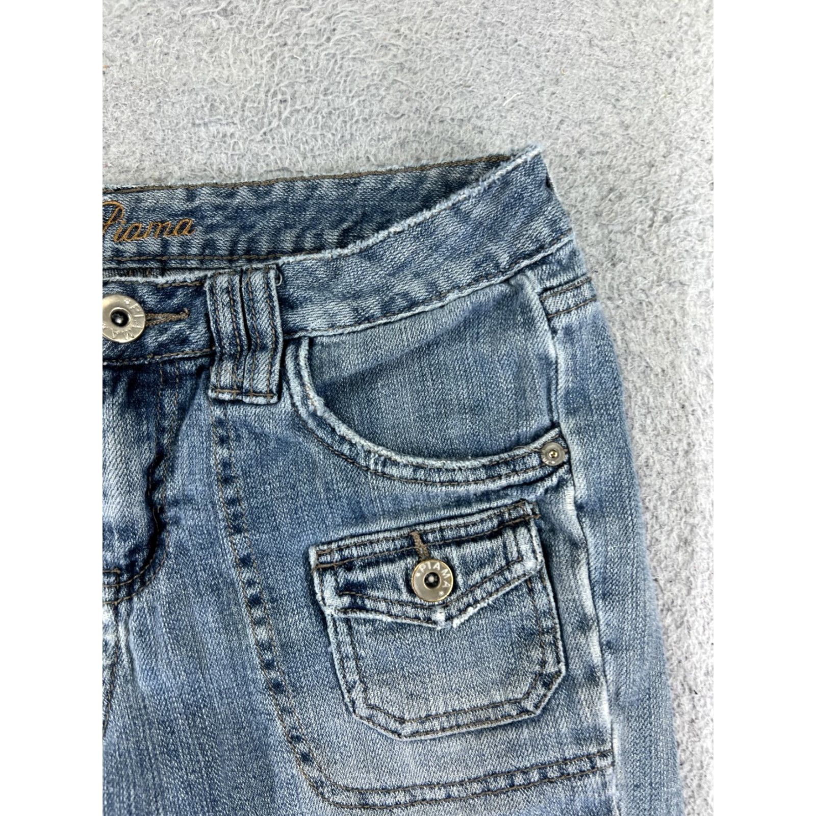 Vintage Piama Shorts Womens Denim 5 Blue Cargo Pocket Cut-Off 26x13 Cotton Blend Shirt Womens Casual/Party Cotton Blend 26 Inseam 13in 5 Rise Low Vintage No Size 27" / US 4 / IT 40 - 5 Thumbnail