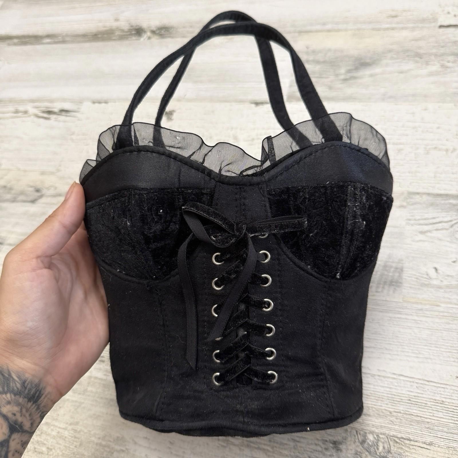 The Unbranded Brand Grunge Emo Goth Corset Clutch Purse Size ONE SIZE - 5 Thumbnail