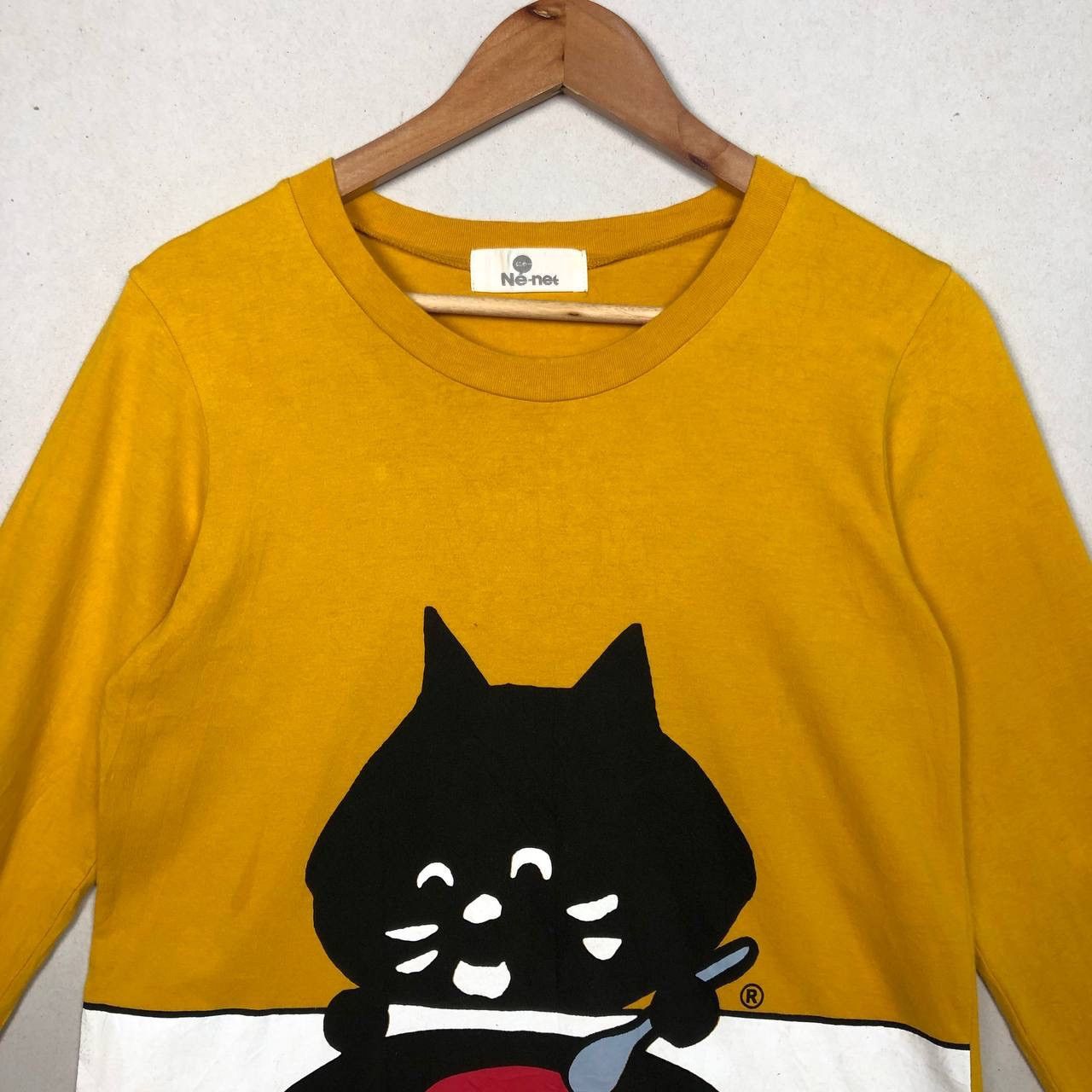 Issey Miyake Issey Miyake Ne-net Kitan Cat Eating Colorblock Tee Shirt Size US M / EU 48-50 / 2 - 3 Thumbnail