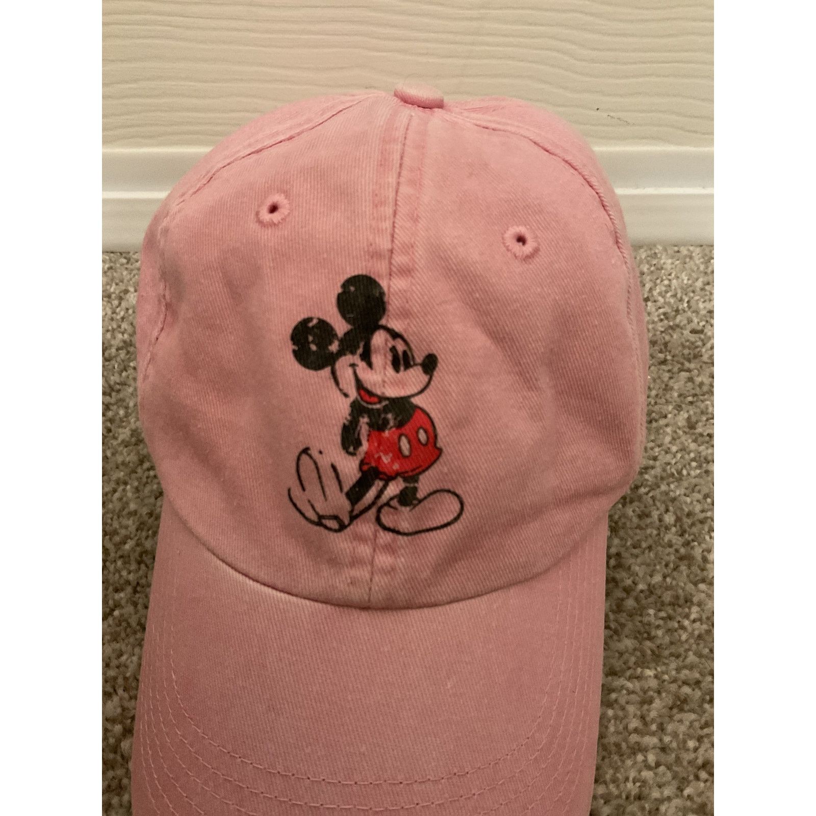 Disney Mickey Mouse Disney Parks Pink Adjustable Baseball Cap Hat Size ONE SIZE - 2 Thumbnail