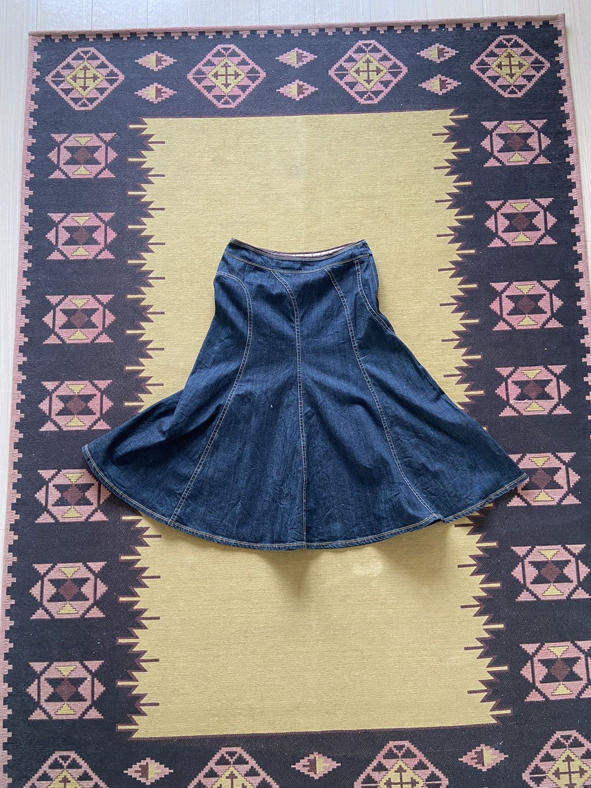 Hiroko Koshino Homme × Japanese Brand × Vintage Hiroko Koshino Denim Skirt Size 28" / US 6 / IT 42 - 4 Thumbnail