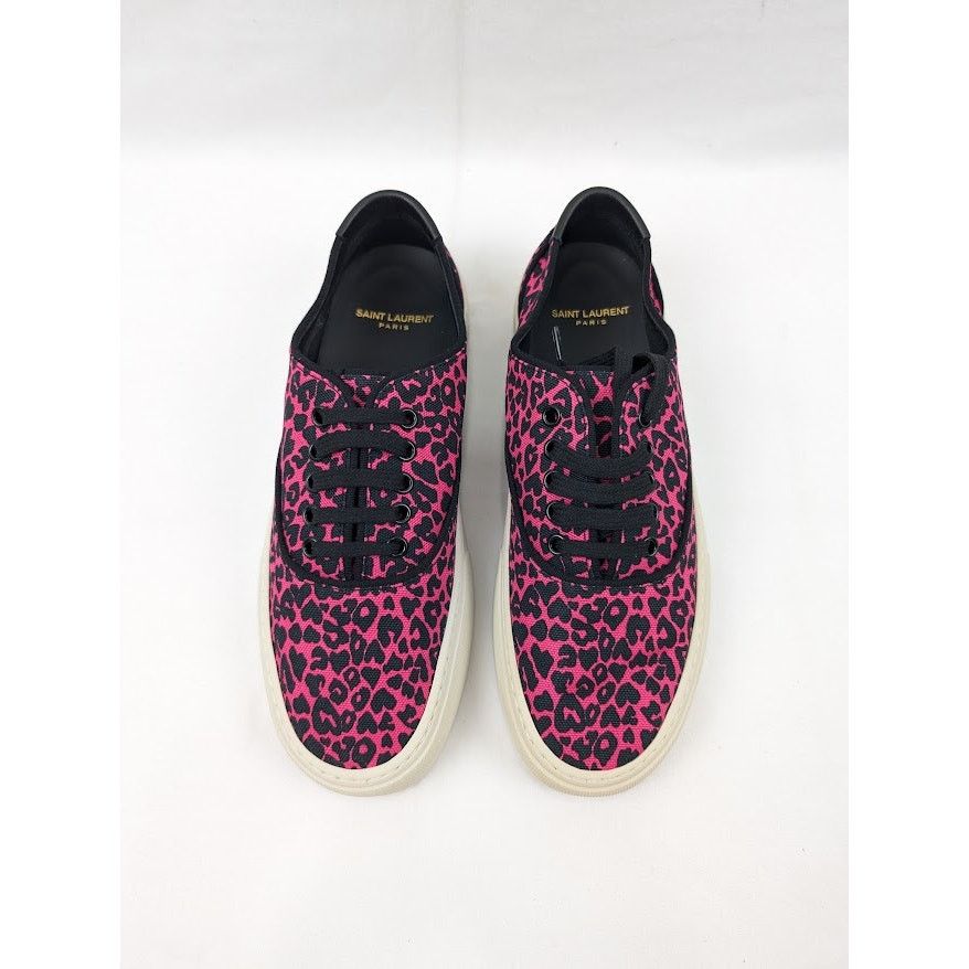 Saint Laurent Paris o1rshd1 Women's Venice Low Top SL Sneakers in Fuxia Nero Size US 10 / IT 40 - 15 Thumbnail