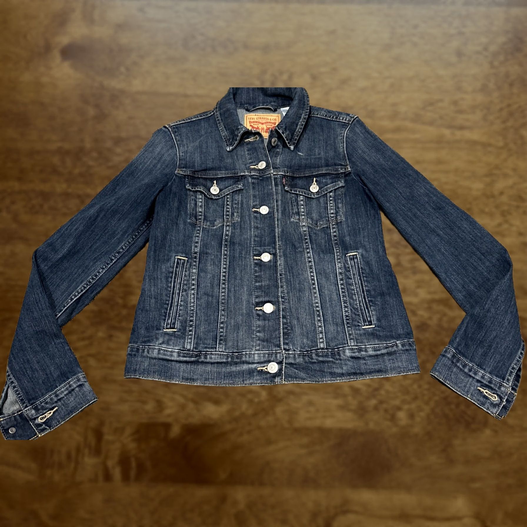 Levi's Levi's Women’s S Blue Cotton Denim Jacket - Button Short Coat, Casual, Pockets, Vintage No, Regular, - Womens Size 28" / US 6 / IT 42 - 1 Thumbnail