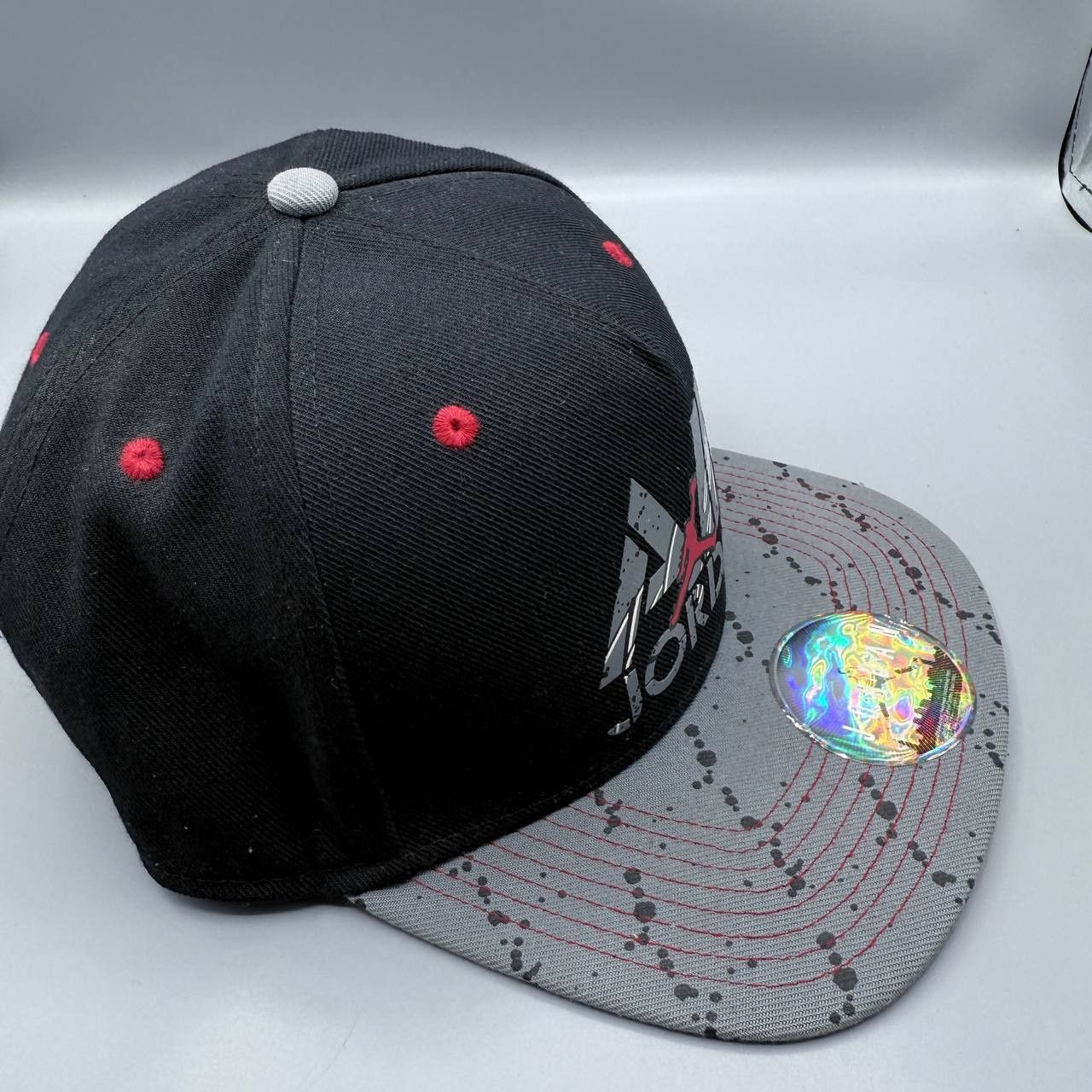 Jordan Brand Air Jordan Flight Hat Men Black Gray Jumpman Snap Back Cap Size ONE SIZE - 4 Thumbnail