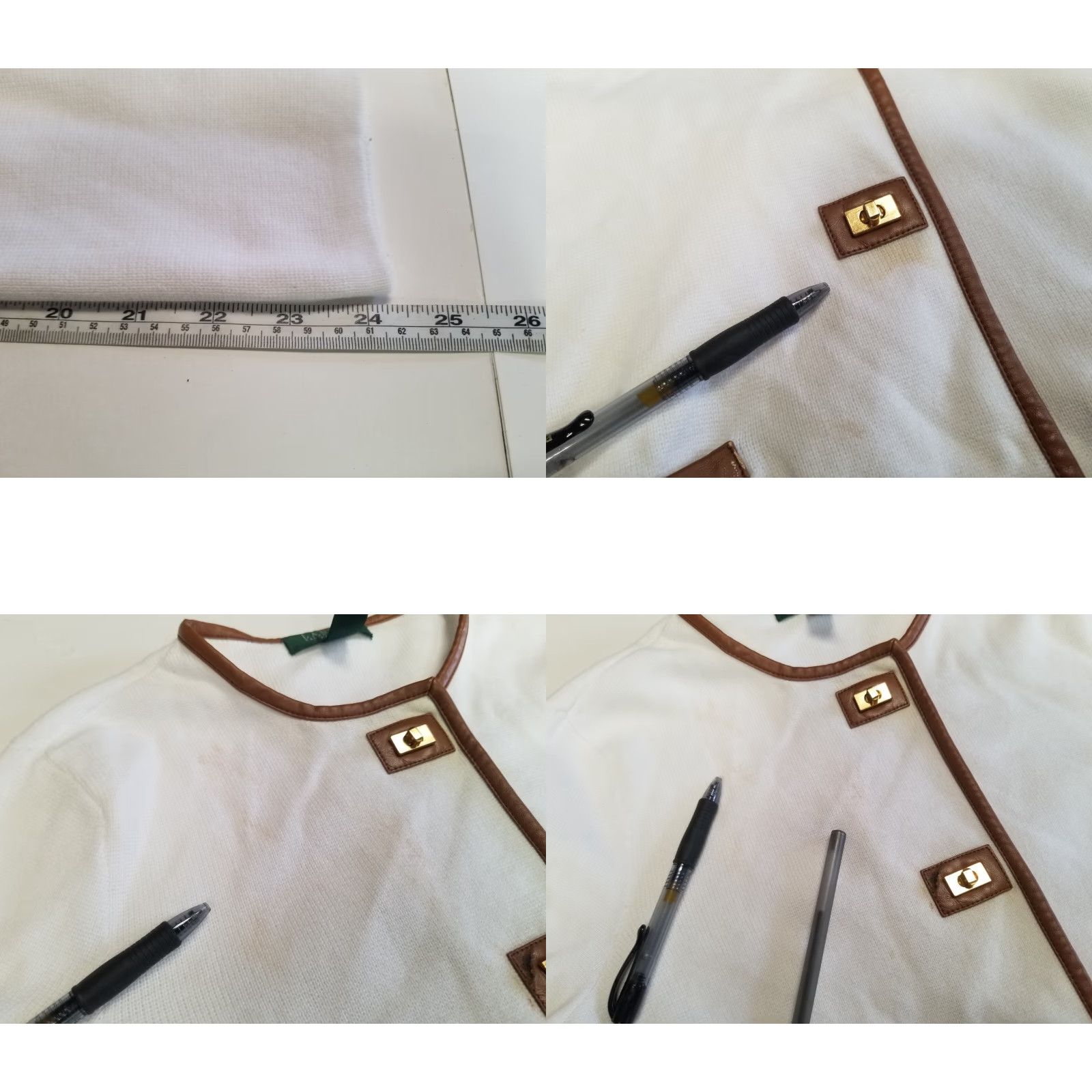 Ralph Lauren Ralph Lauren Blazer Jacket Women PM Petite White Solid Cotton 3/4 Sleeve Button Stains Basic Jacket Size M / US 6-8 / IT 42-44 - 8 Thumbnail