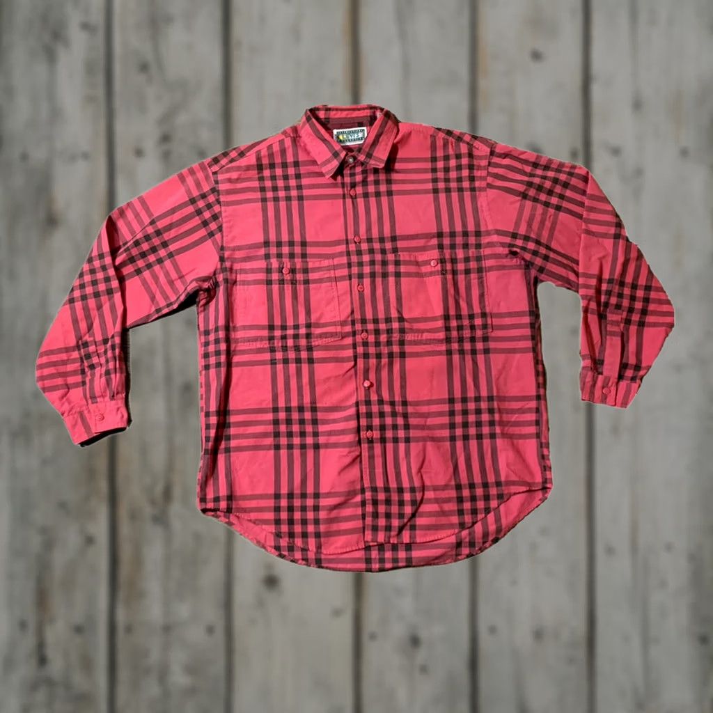 Levi's VINTAGE Levi's Plaid Button Up Men's Large Long Sleeve Salmon Shirt Size US L / EU 52-54 / 3 - 1 Thumbnail