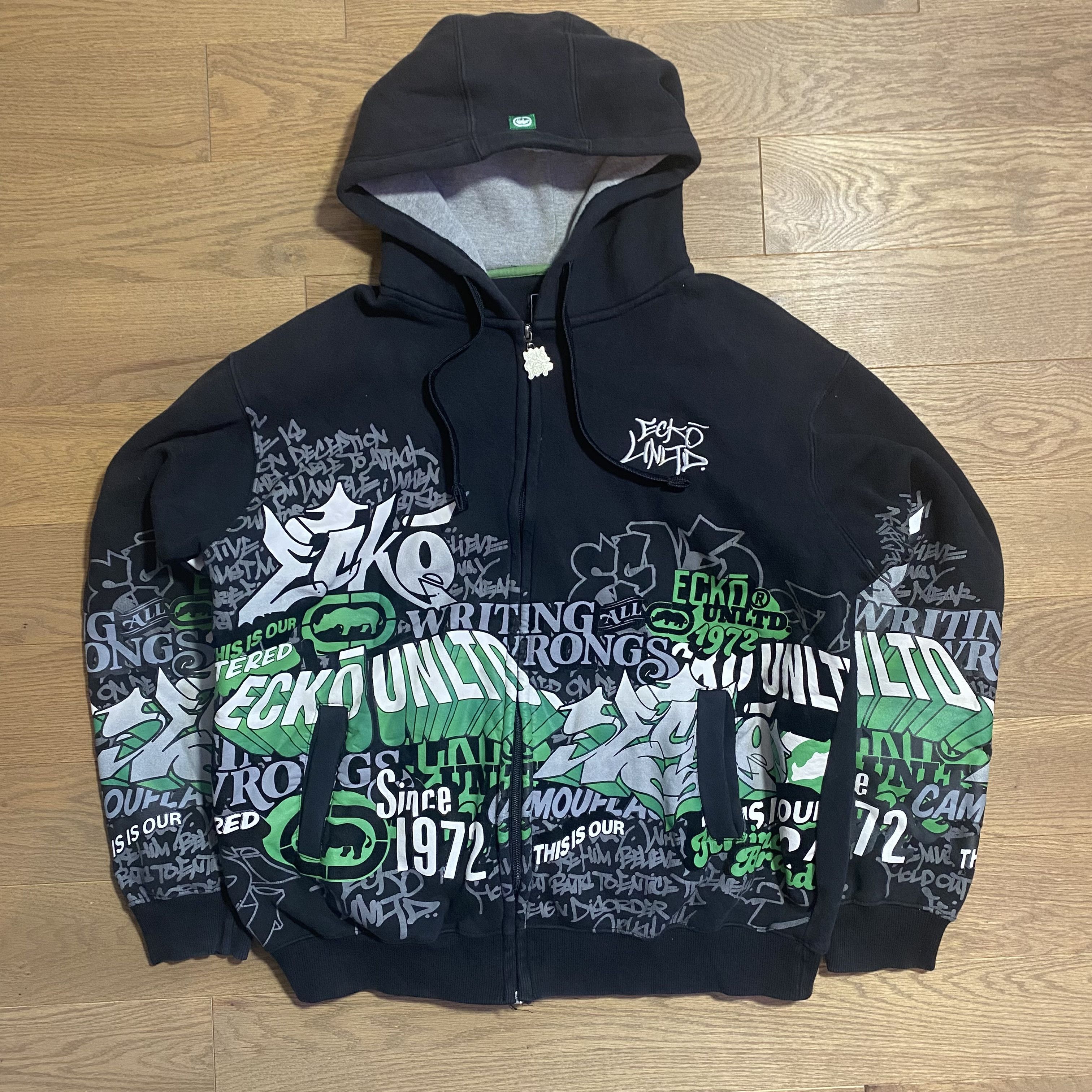 Ecko Unltd. × Streetwear × Vintage 00s Grey Ecko Unltd Graffiti