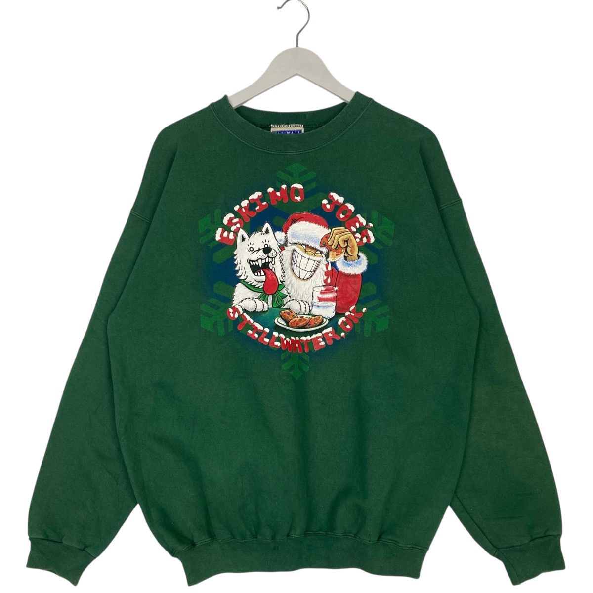 Vintage Hanes Republic Graphic Crewneck Sweatshirt Green