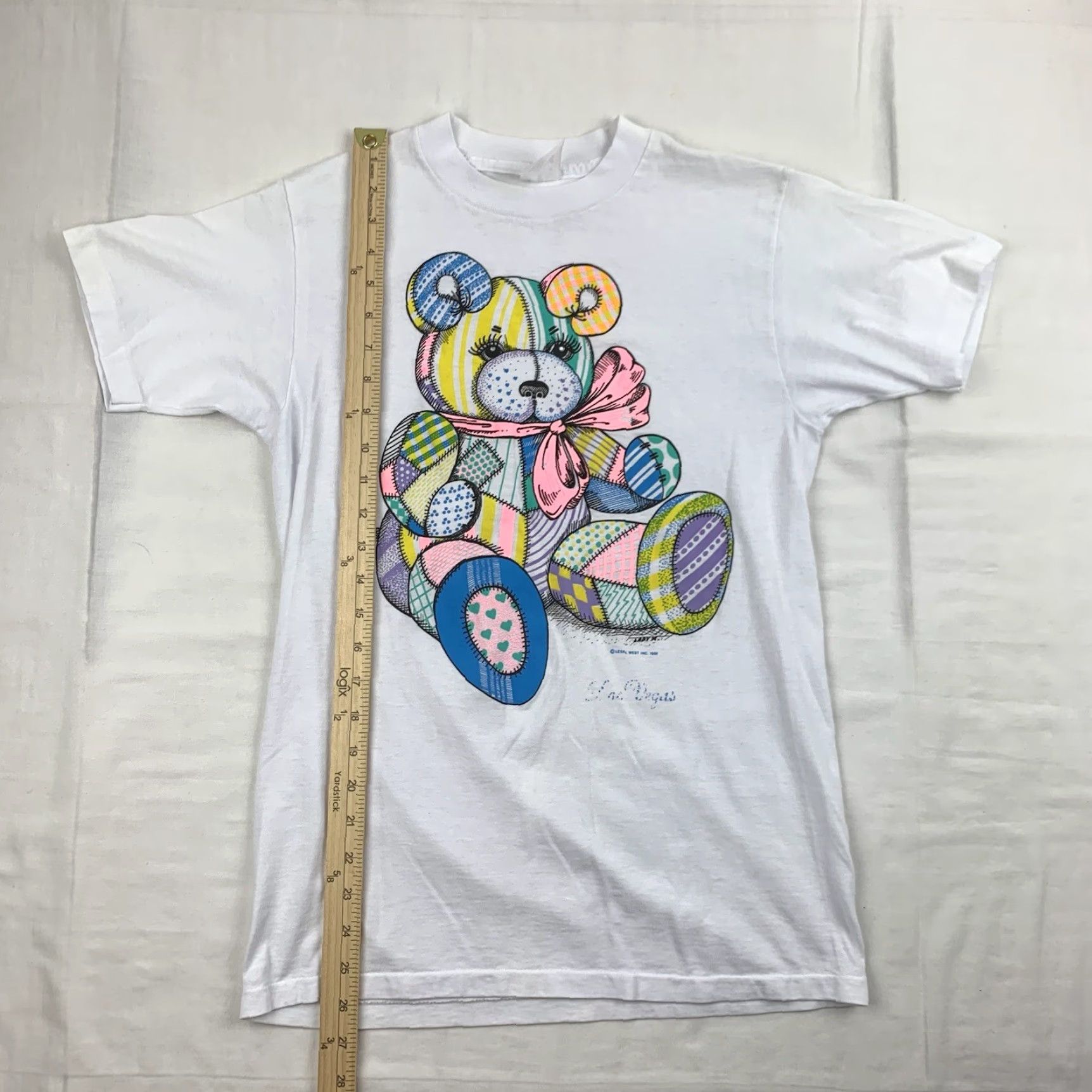 Vintage Vintage Las Vegas Teddy Bear Graphic Shirt Womens Medium White Cute 90s Fun USA Size M / US 6-8 / IT 42-44 - 6 Thumbnail