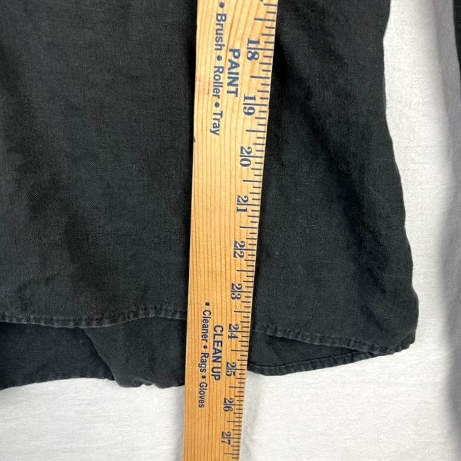 Juicy Couture VINTAGE Juicy Couture Shirt Womens XL Black Linen Blouse Tie Neck Tunic Y2K Size XL / US 12-14 / IT 48-50 - 6 Thumbnail