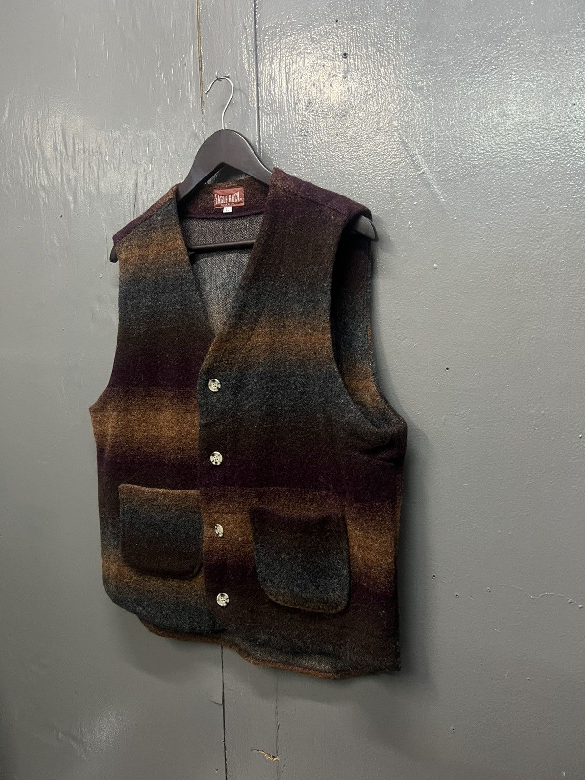 Vintage Vintage Eagle Rock Wool Vest Made In USA Size US L / EU 52-54 / 3 - 2 Thumbnail