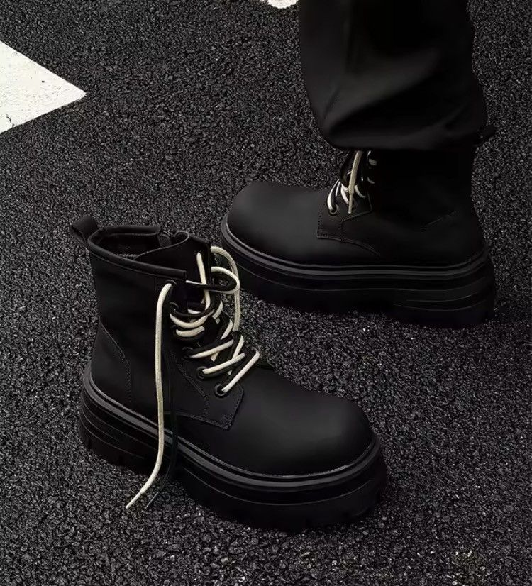 Japanese Brand Black Combat Boots Size US 9 / EU 42 - 7 Thumbnail
