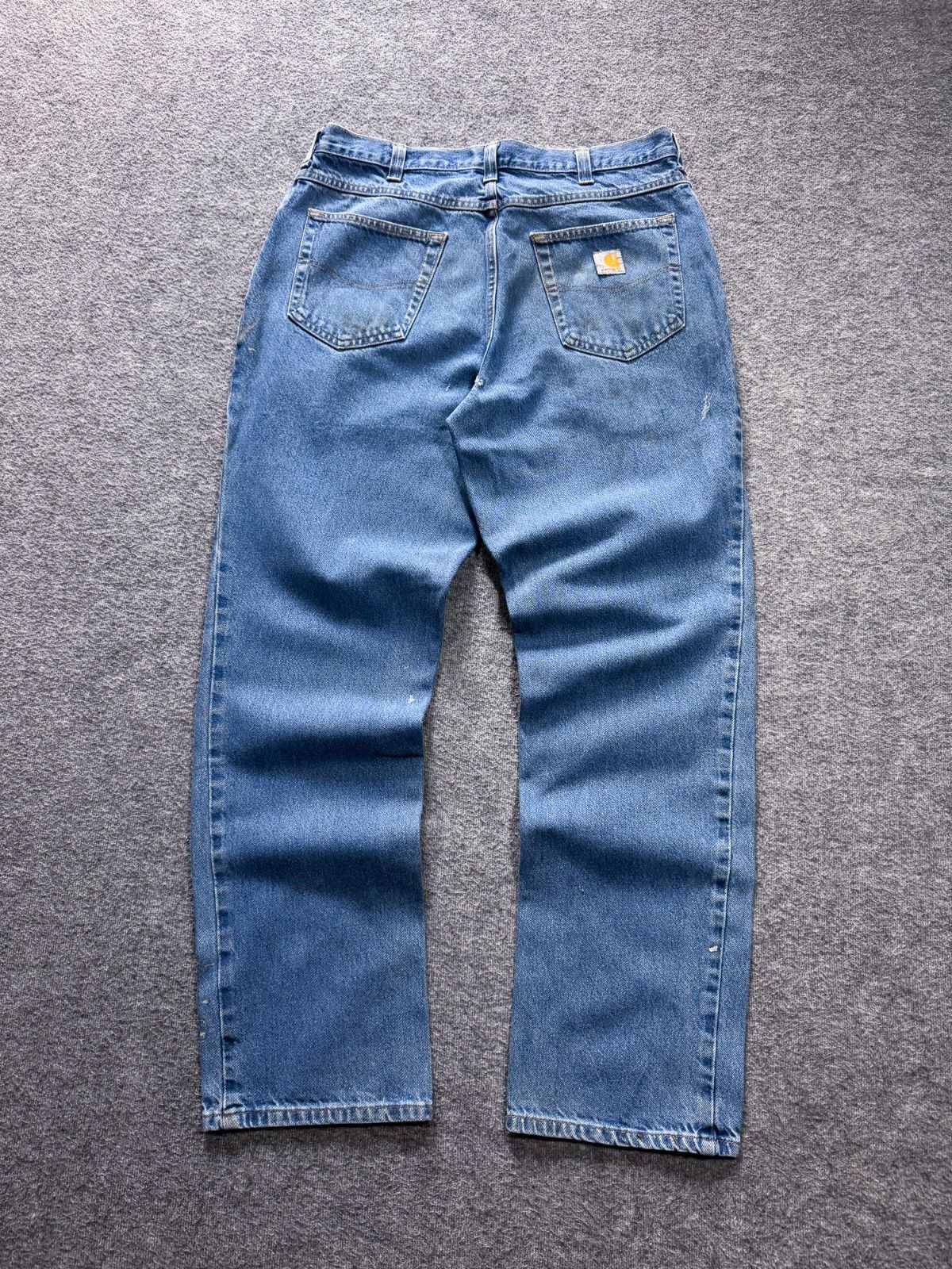 Carhartt Carhartt Faded Distressed Repaired Denim Workwear 34x32 VTG Size US 34 / EU 50 - 4 Thumbnail