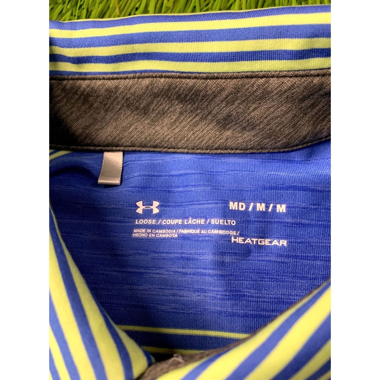 Under Armour Under Armour HeatGear Polo Shirt Men Medium 2018 Solid Short Sleeve Blue and Green Shirt Polo - XS? Size US M / EU 48-50 / 2 - 5 Thumbnail