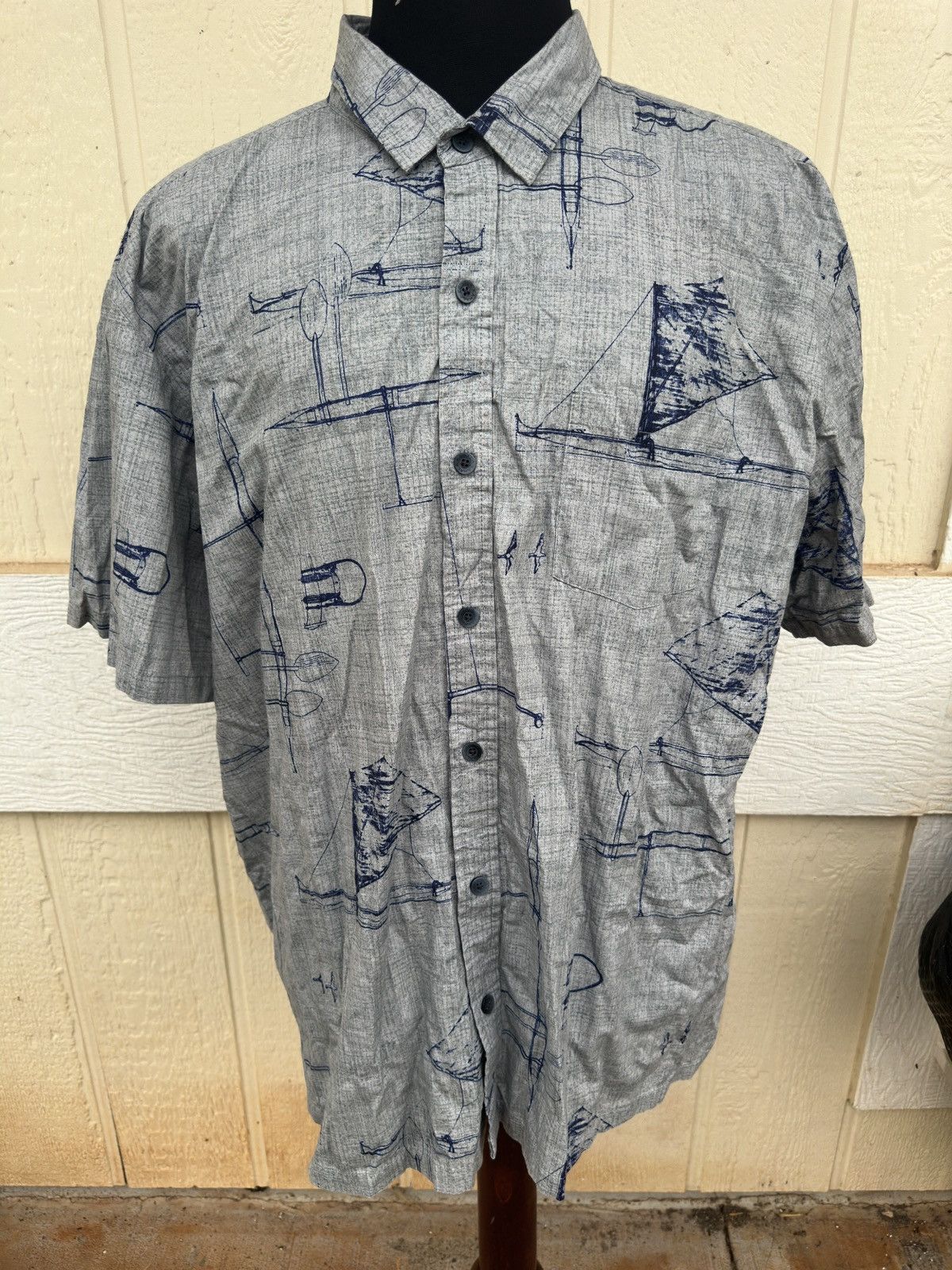 Other PreOwned Kahala Blue/Gray Hawaiian Shirt Men's XXL Size US XXL / EU 58 / 5 - 1 Thumbnail
