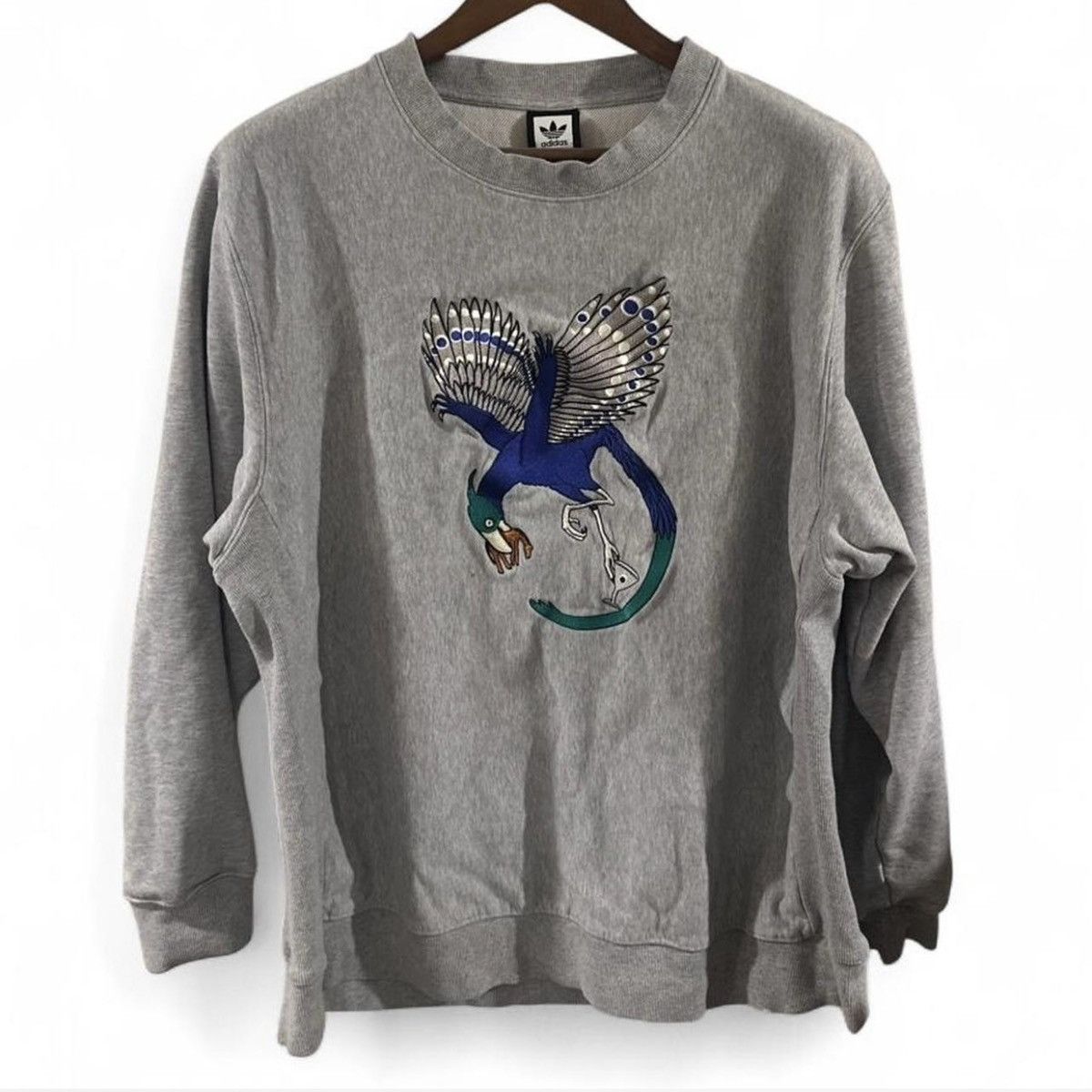 Adidas × Alltimers Embroidered Design Grey Crewneck Sweatshirt Size XL Size US XL / EU 56 / 4 - 1 Thumbnail
