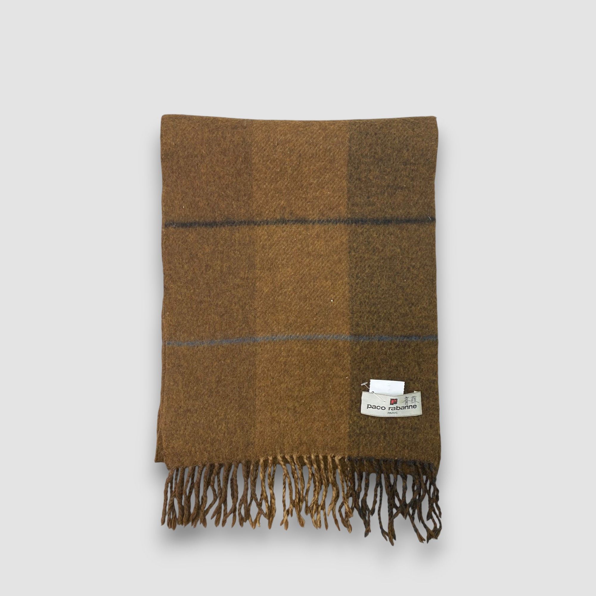 Japanese Brand Vintage Paco Rabanne Scarf Muffler Wool Winter Scarves Size ONE SIZE - 2 Thumbnail