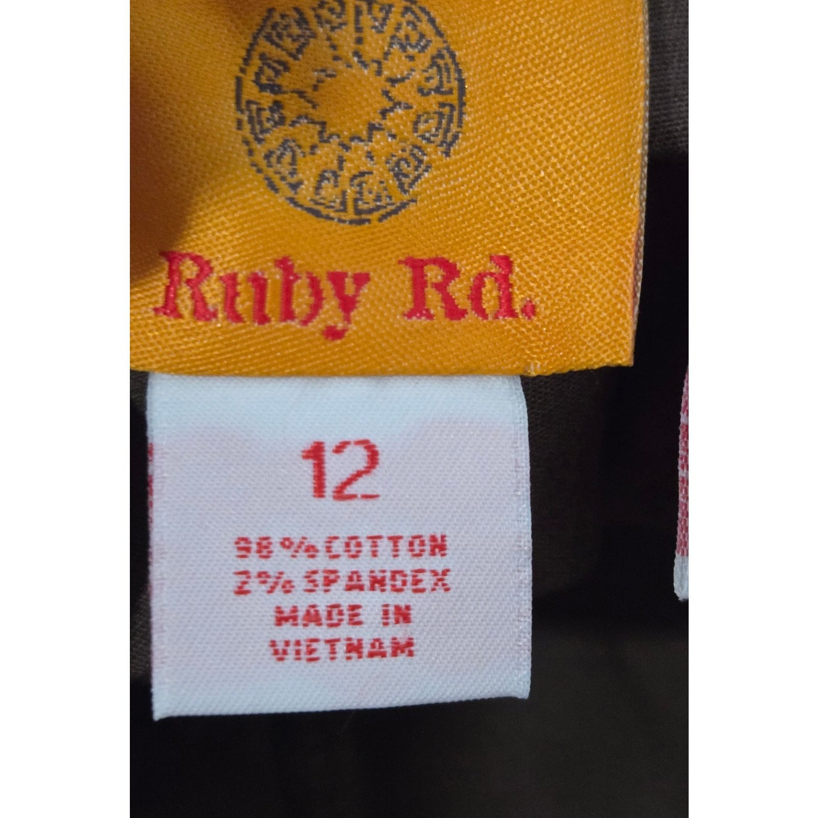 Other Ruby Rd. Brown Flat Front Ankle Pants 12 Lightweight Stretch Size 34" / US 12 / IT 48 - 3 Thumbnail