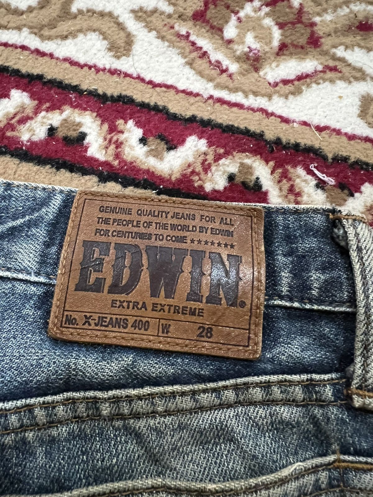 Edwin 🌈Flare Vintage Edwin Extra Extreme Distress Jean Size US 28 / EU 44 - 21 Thumbnail