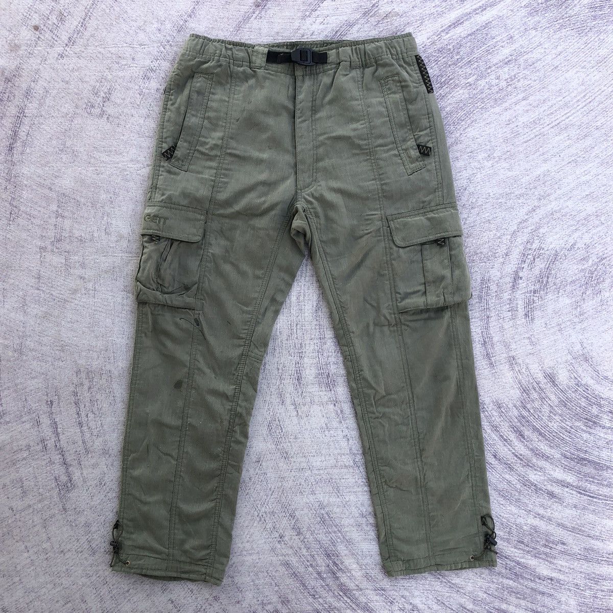 Japanese Brand Stretchable Waist Cargo Pants Suitable for outdoor Style Size US 32 / EU 48 - 1 Thumbnail