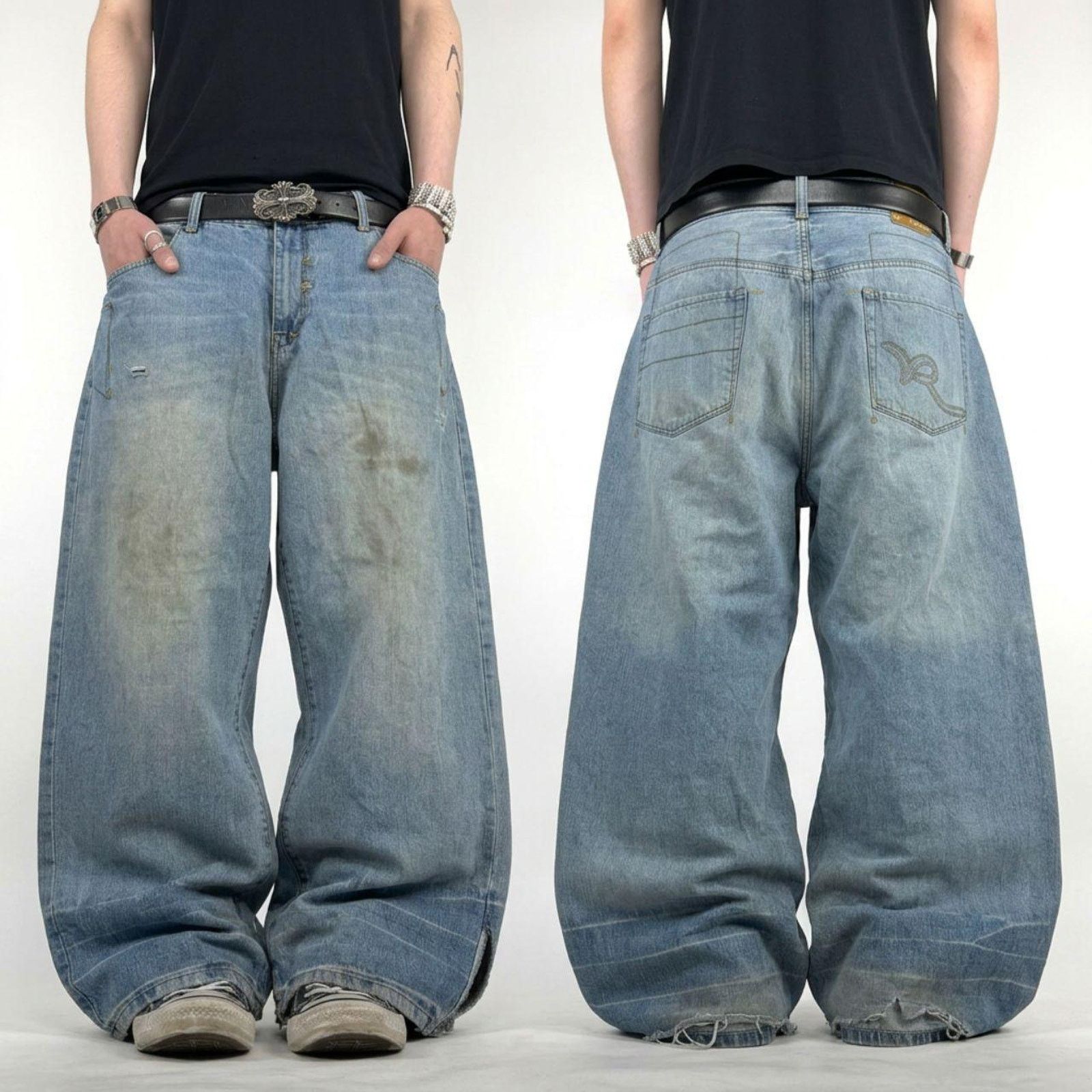 JNCO × Rocawear × Vintage Vintage y2k rocawear archive baggy wide leg skater jeans Size US 38 / EU 54 - 1 Thumbnail