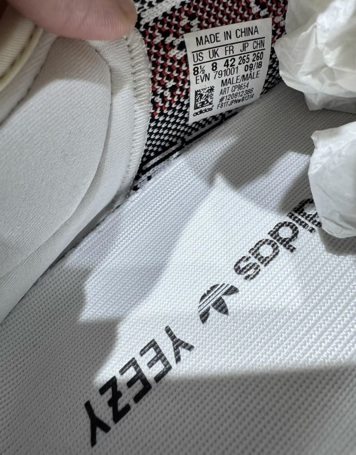 Adidas Adidas Yeezy 350 Zebra, 2018 Release K37 Size US 8.5 / EU 41-42 - 7 Thumbnail