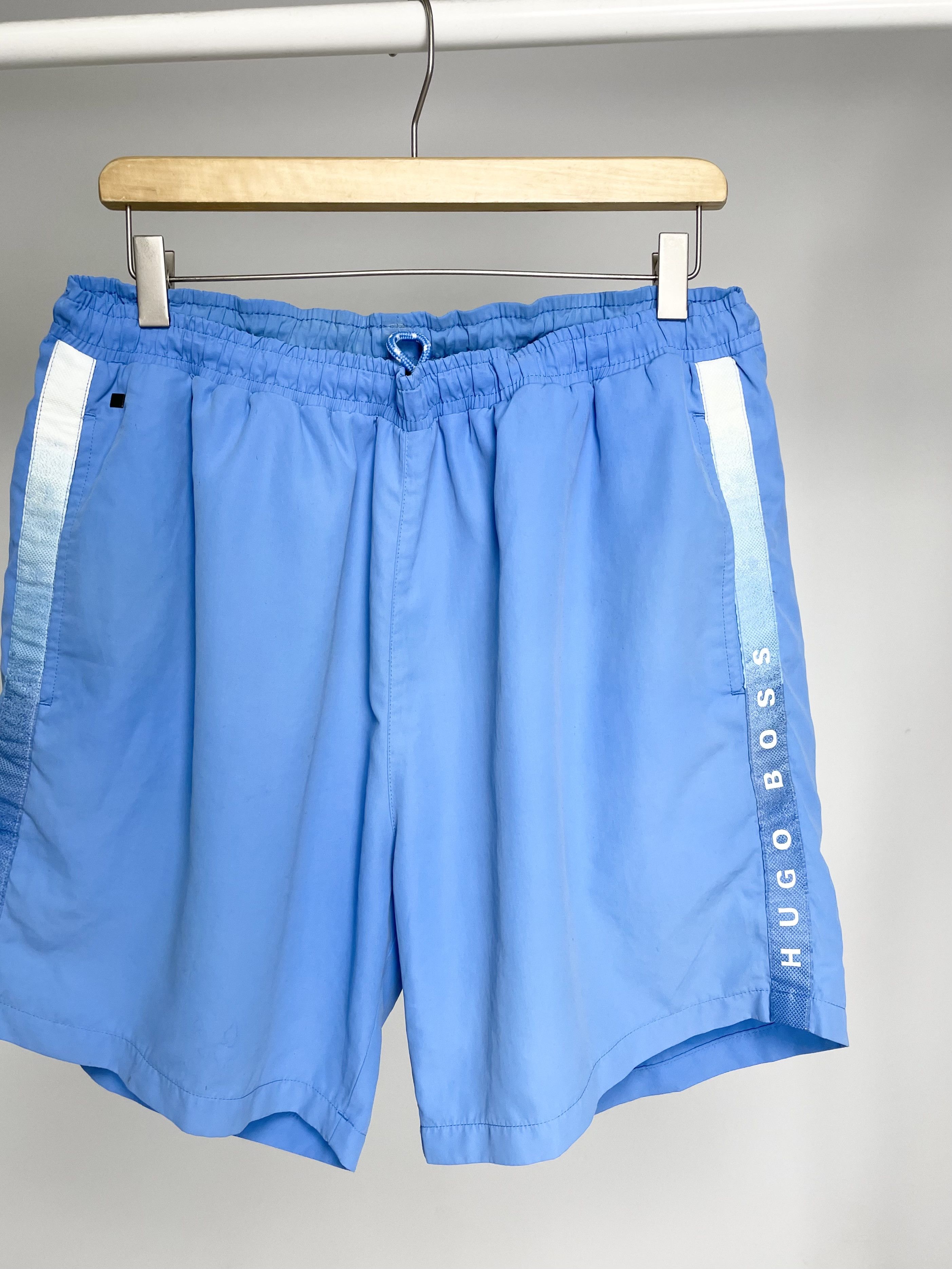 Hugo Boss Hugo Boss ( Size XL ) Light Blue Swimming Nylon Shorts Size US 36 / EU 52 - 4 Thumbnail