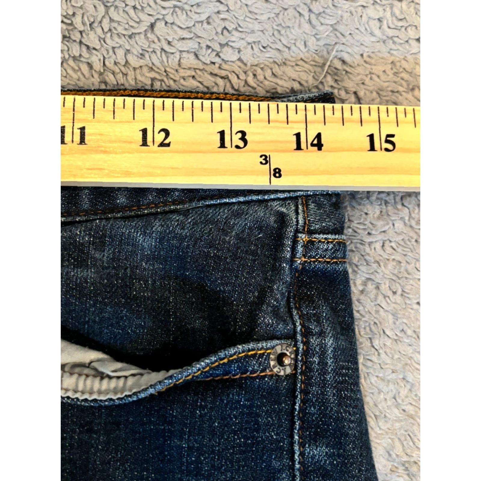 J.Crew VINTAGE J. Crew Jeans Womens 25 Blue Slim Straight Dark Wash Stretch Denim Y2K Mens? Womens Size 42" / US 20 - 3 Thumbnail