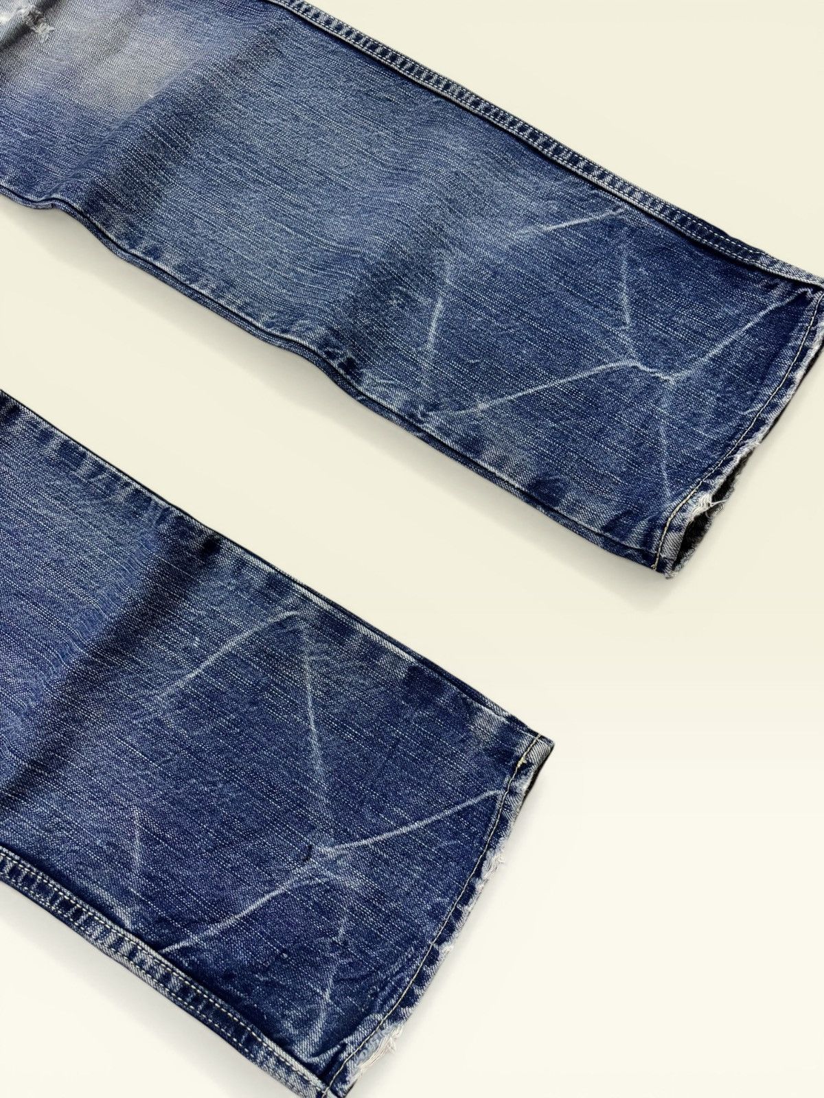 Hysteric Glamour Vtg Japan J8 Johnbull 3d Pocket Grunge Whisker Faded Jeans Size US 30 / EU 46 - 3 Thumbnail