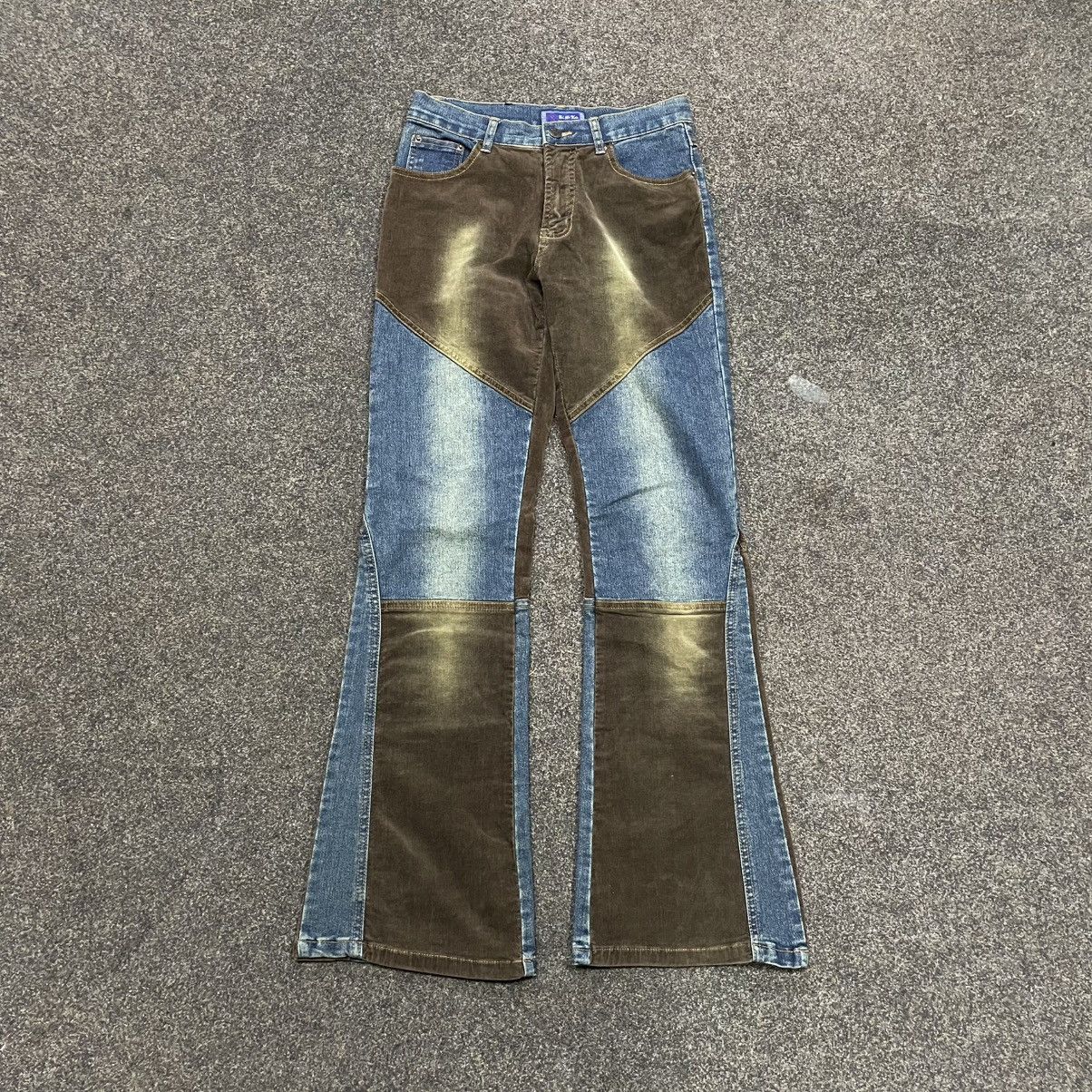 Vintage Y2K Baggy Wide Leg Distressed Patchwork Pants Streetwear Size 30" / US 8 / IT 44 - 1 Thumbnail